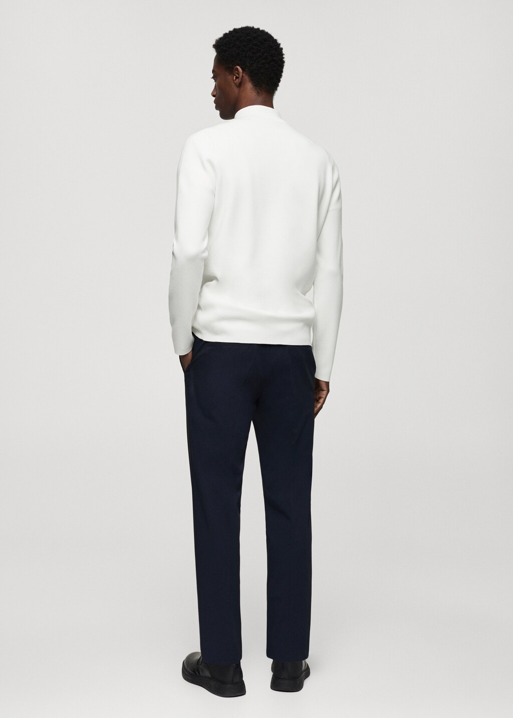 Perkins-neck sweater with zip - Men | MANGO OUTLET USA