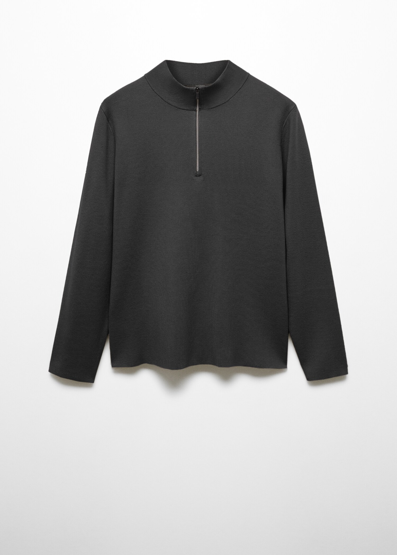 Perkins-neck sweater with zip - Article without model