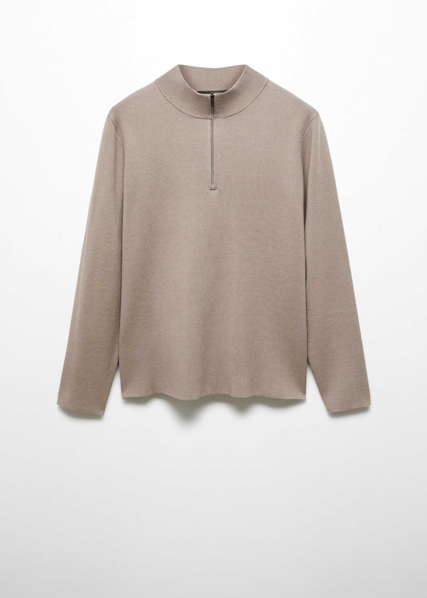 Perkins-neck sweater with zip - Article without model