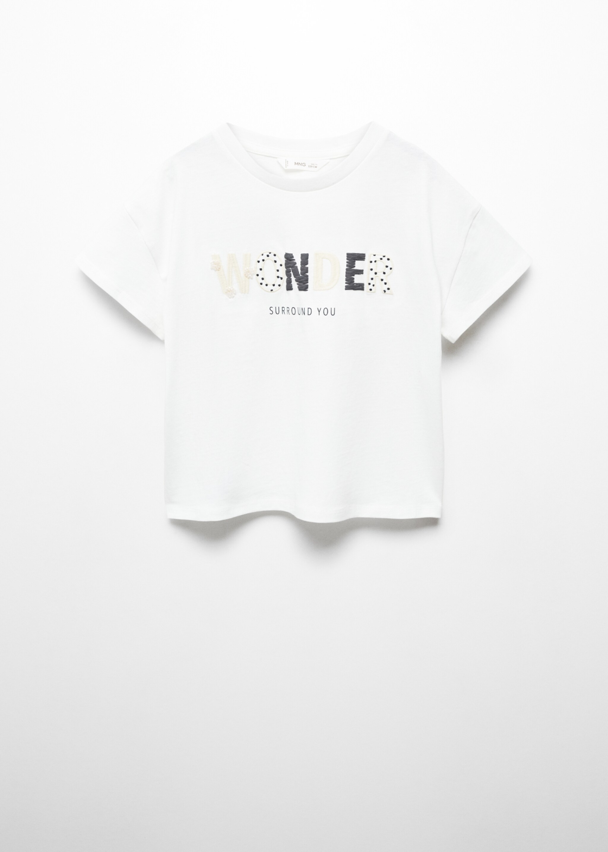 T-shirt med broderat budskap - Artikel utan modell