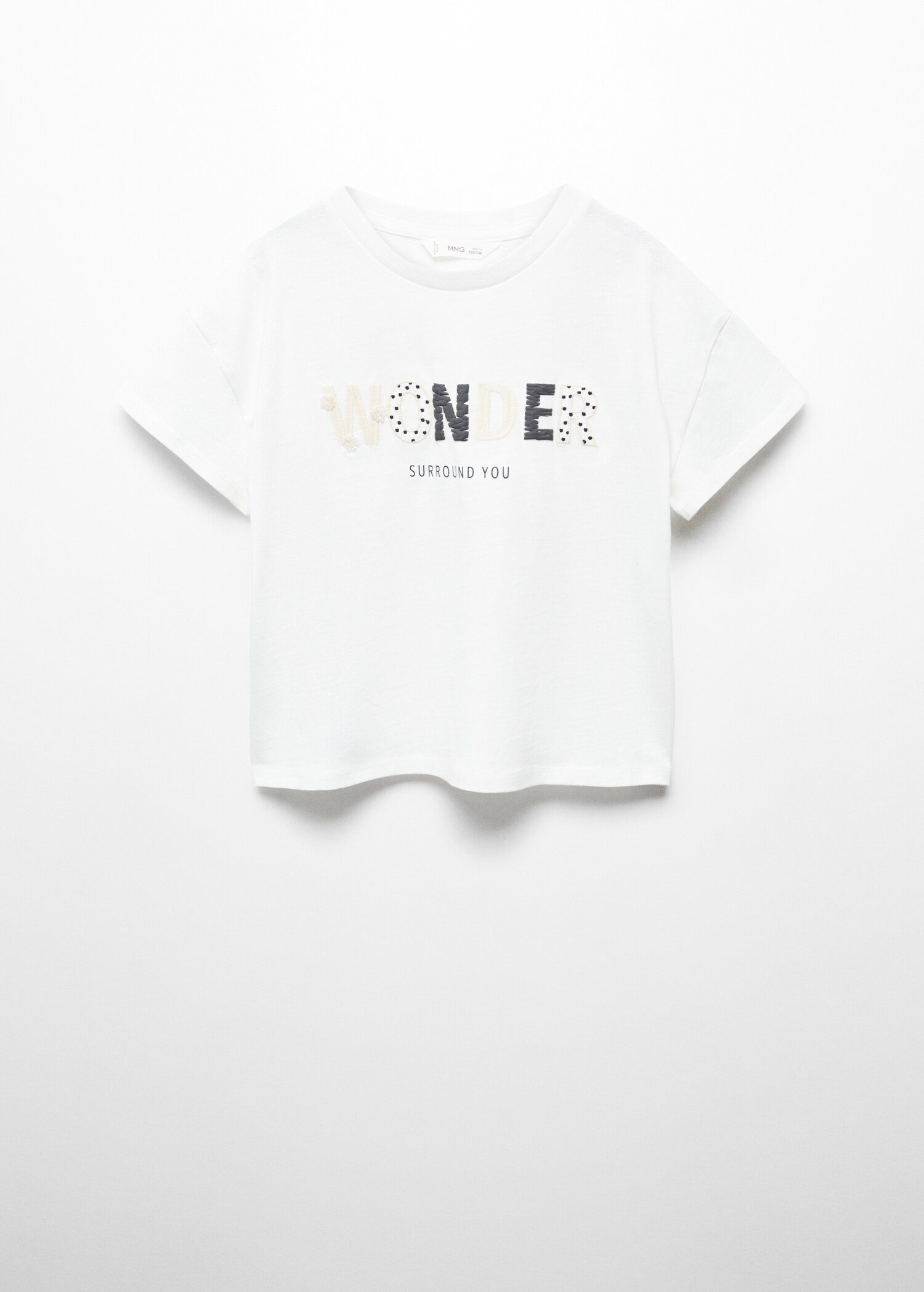 T-shirt med broderat budskap - Artikel utan modell