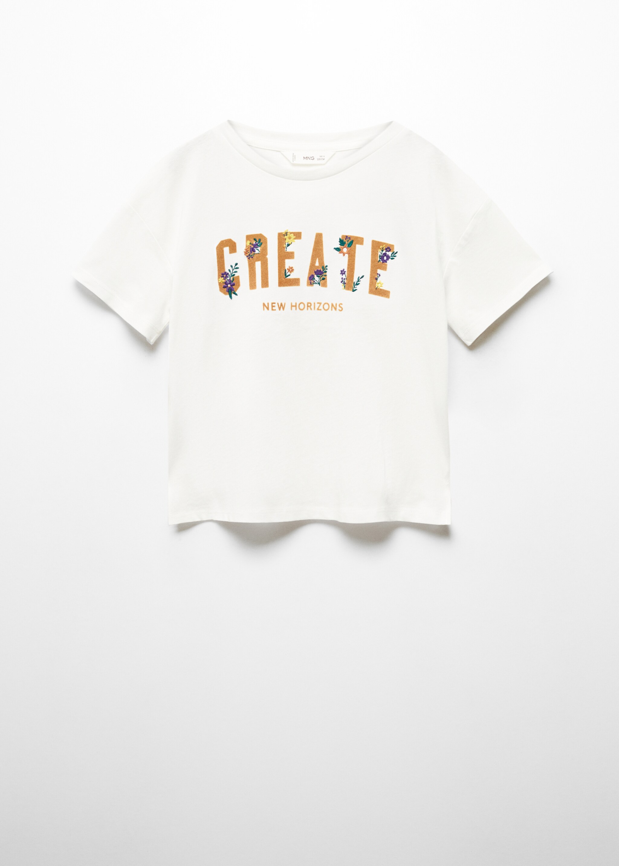 Printed message T-shirt - Article without model, Off White. Ref: 67024463-00.