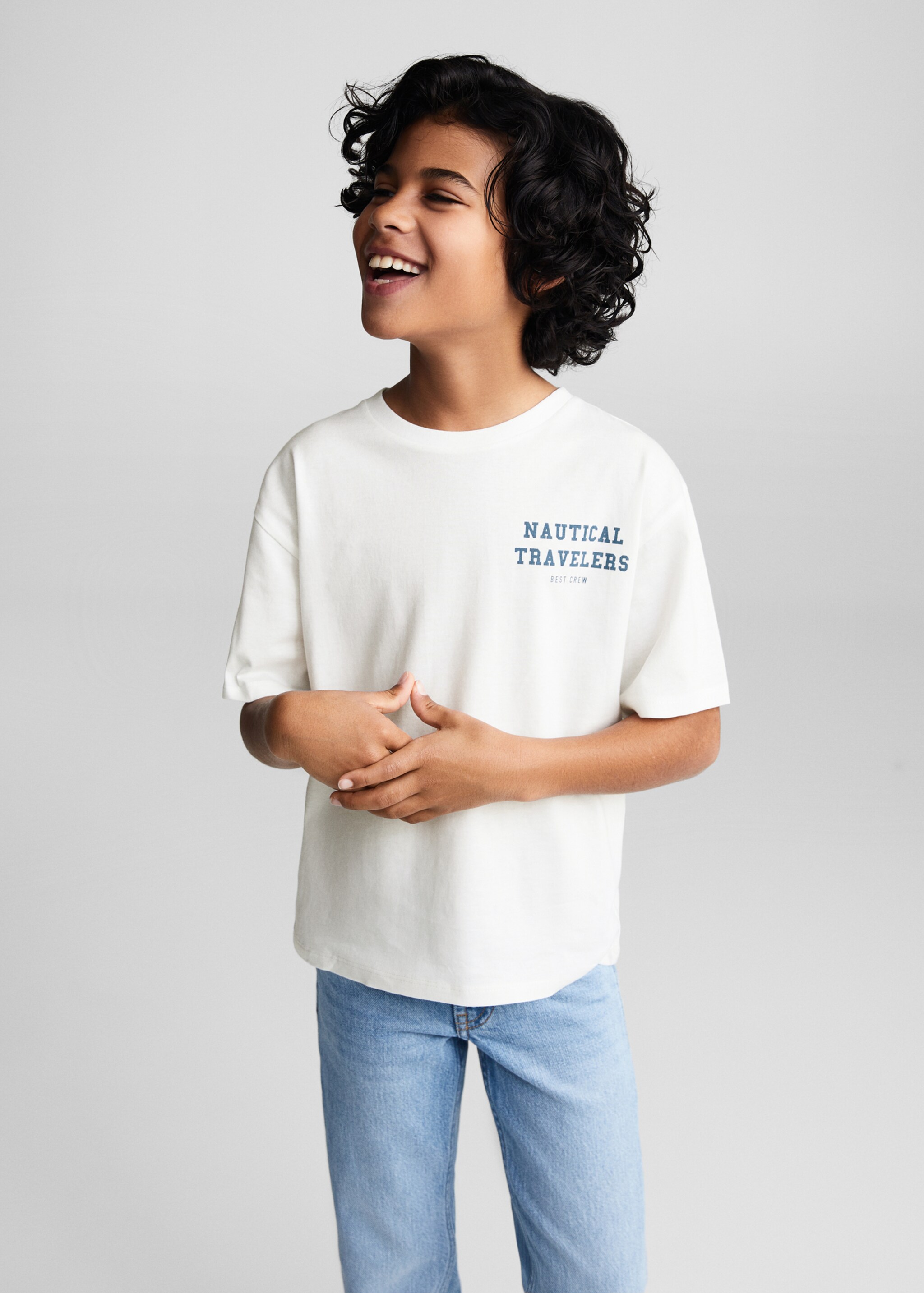 Camiseta mensaje estampado - Plano medio