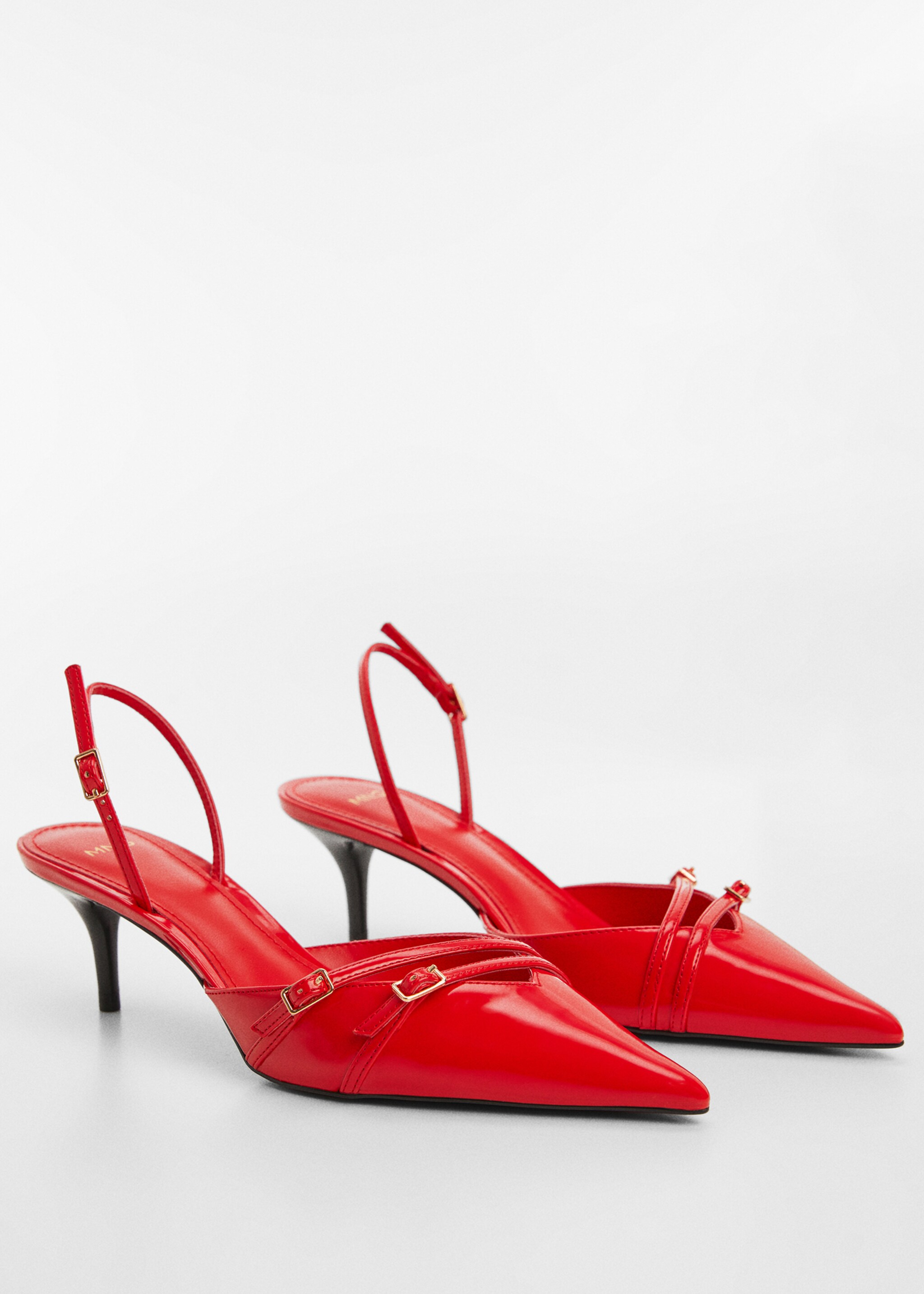 Chaussures talon ouvertes à l’arrière boucles - Plan moyen