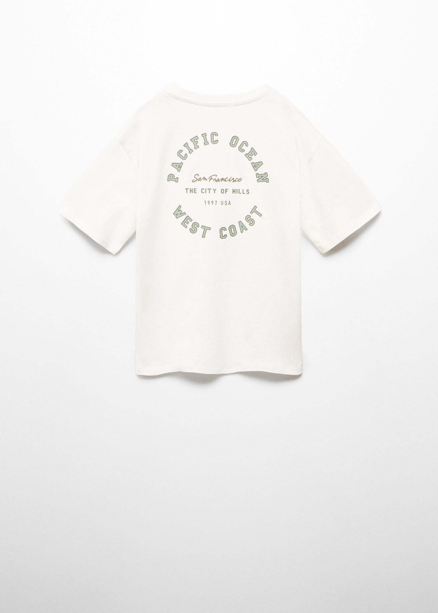 Bedrucktes Baumwoll-T-Shirt - Rückseite des Artikels