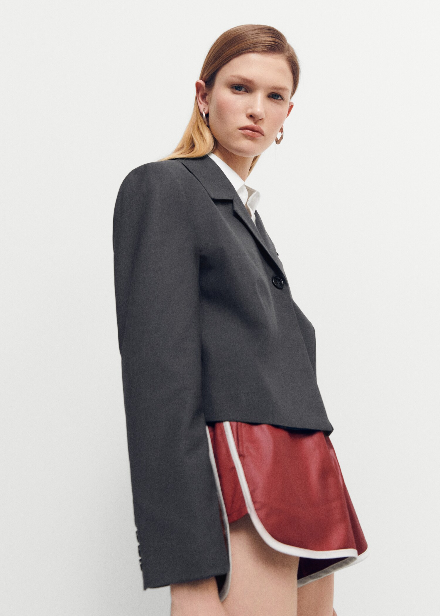 Cropped wool jacket - Medium plane
