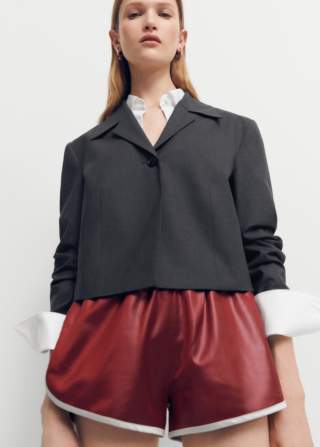 Cropped wool jacket - Women | MANGO OUTLET USA