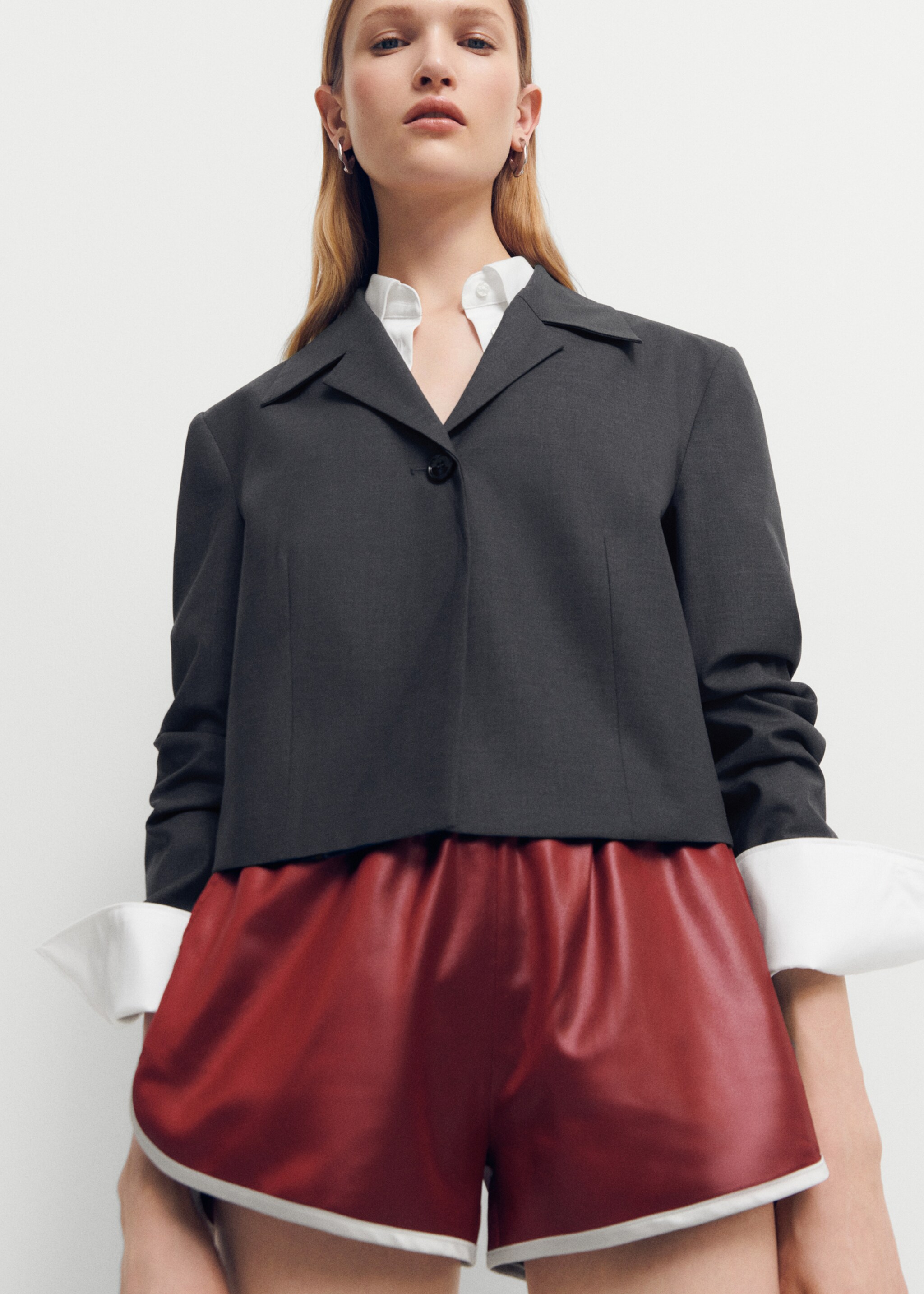 Cropped wool jacket - Details of the article 1