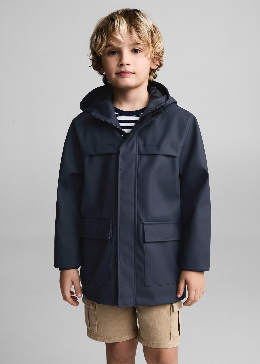 Hooded parka with pocket Boys MANGO OUTLET Norway