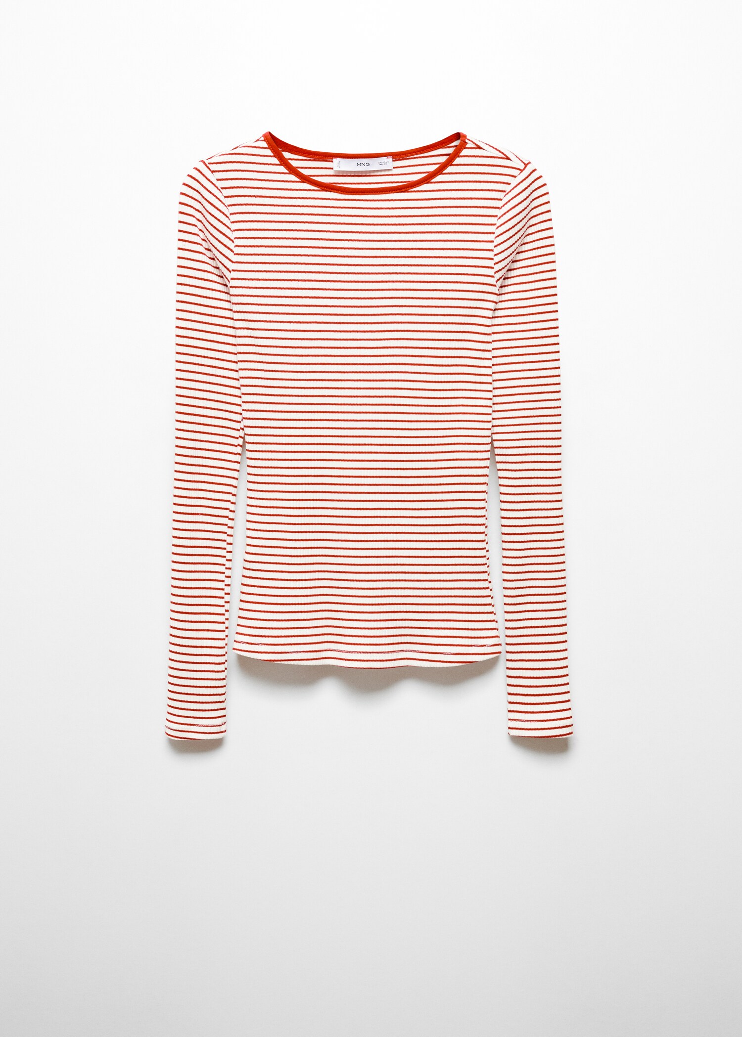 Striped rib T-shirt - Article without model