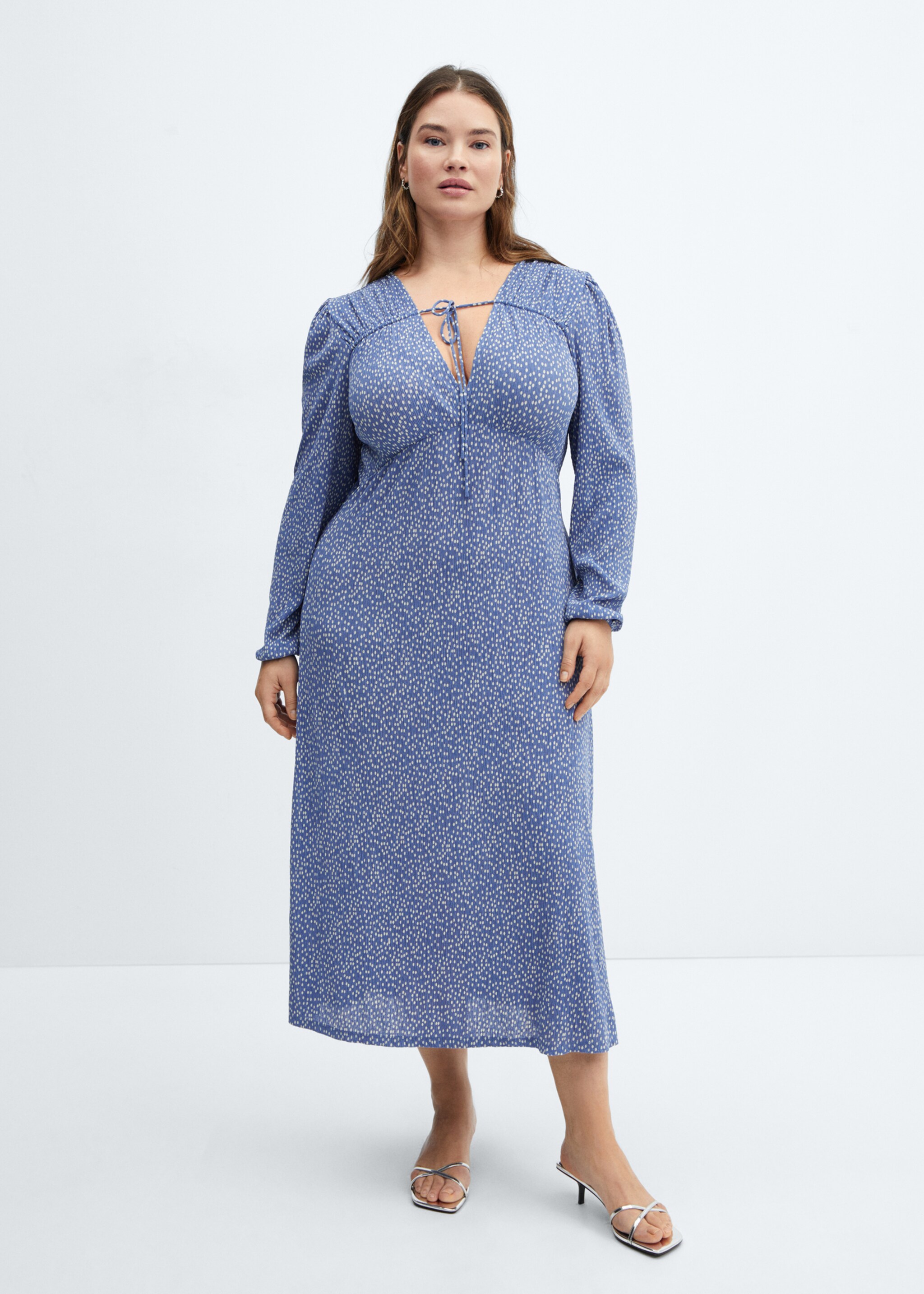 Printed bow dress - Details of the article 3