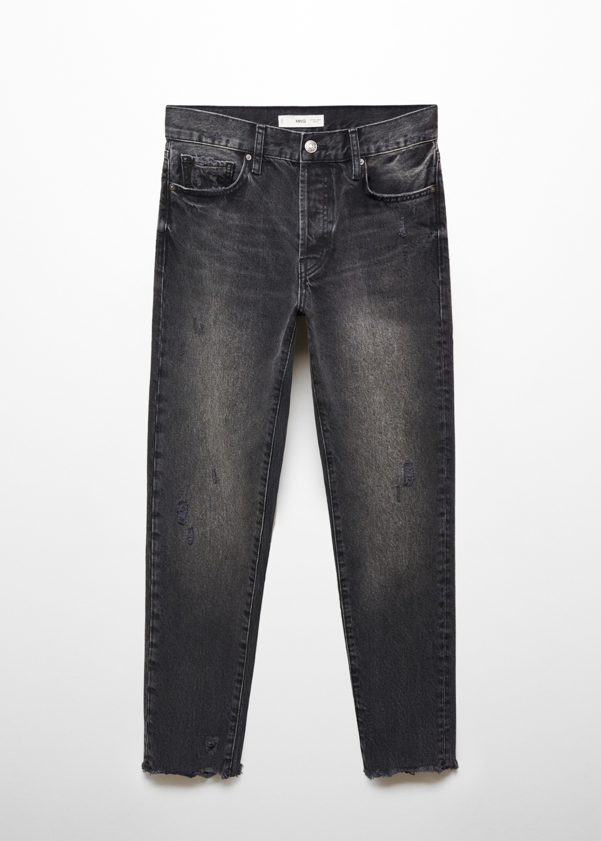 Ripped low-rise girlfriend jeans - Article without model