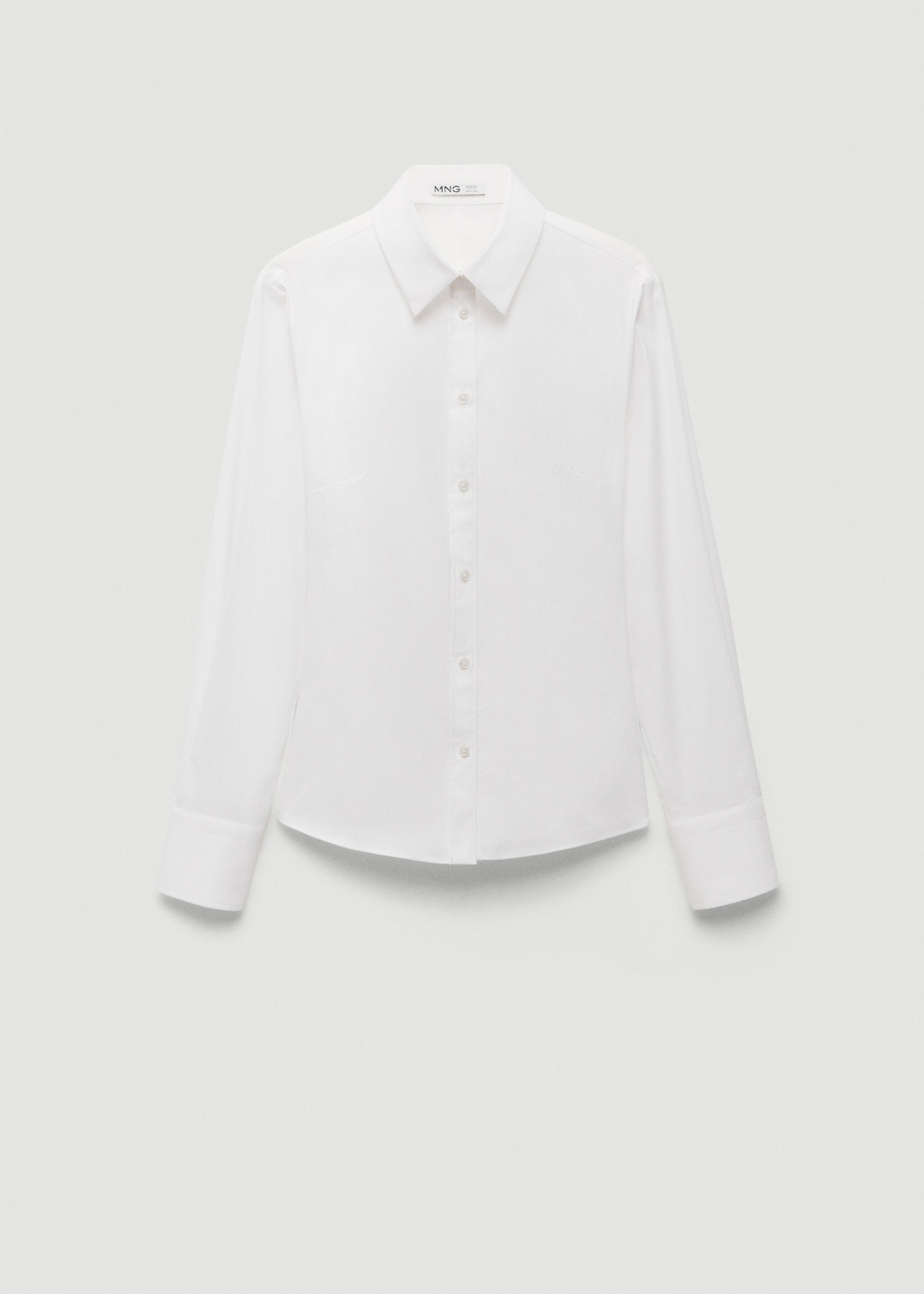Fitted cotton shirt - Article without model, White. Ref: 67024795-00.