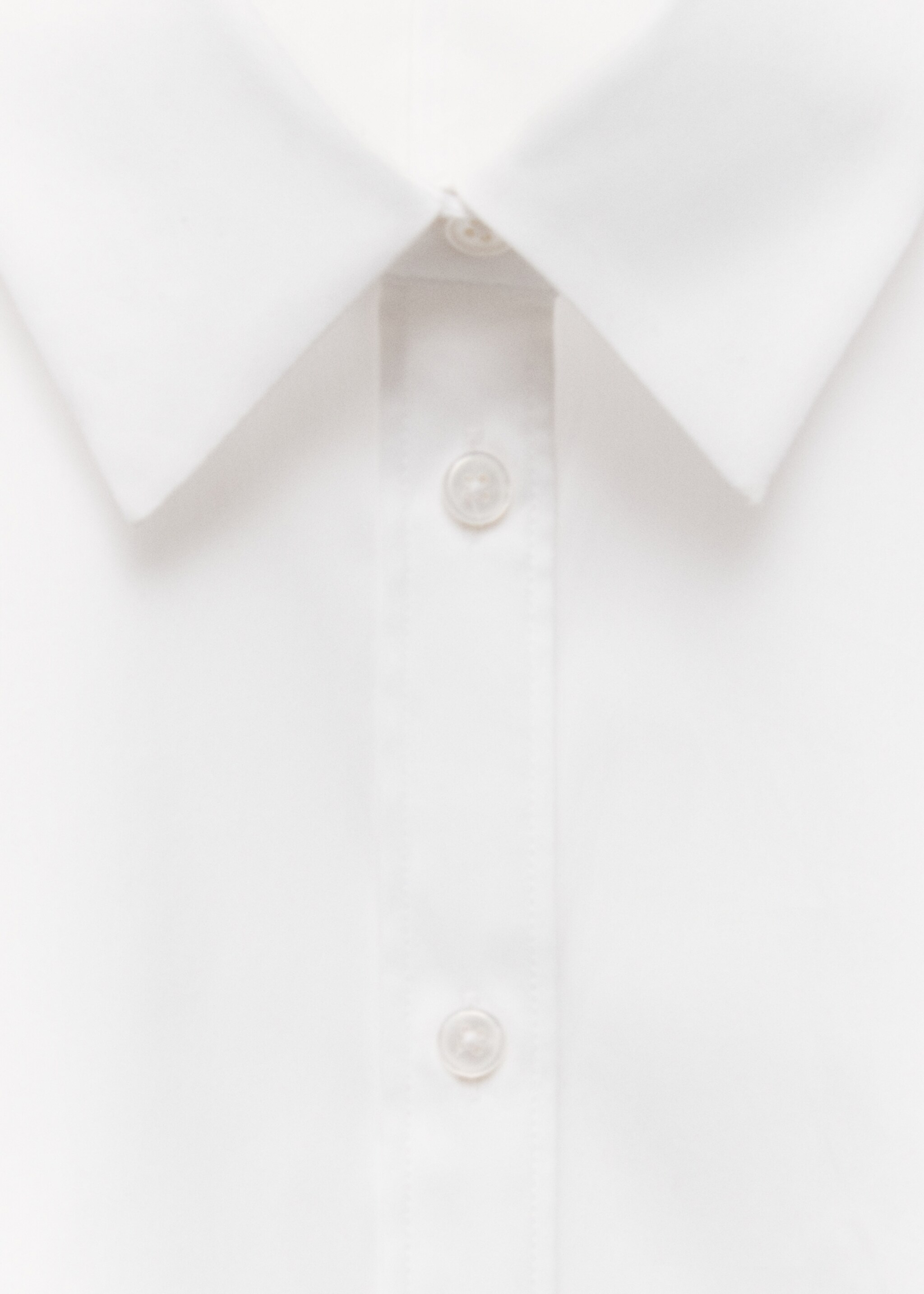 Fitted cotton shirt - Details of the article 8, White. Ref: 67024795-00.