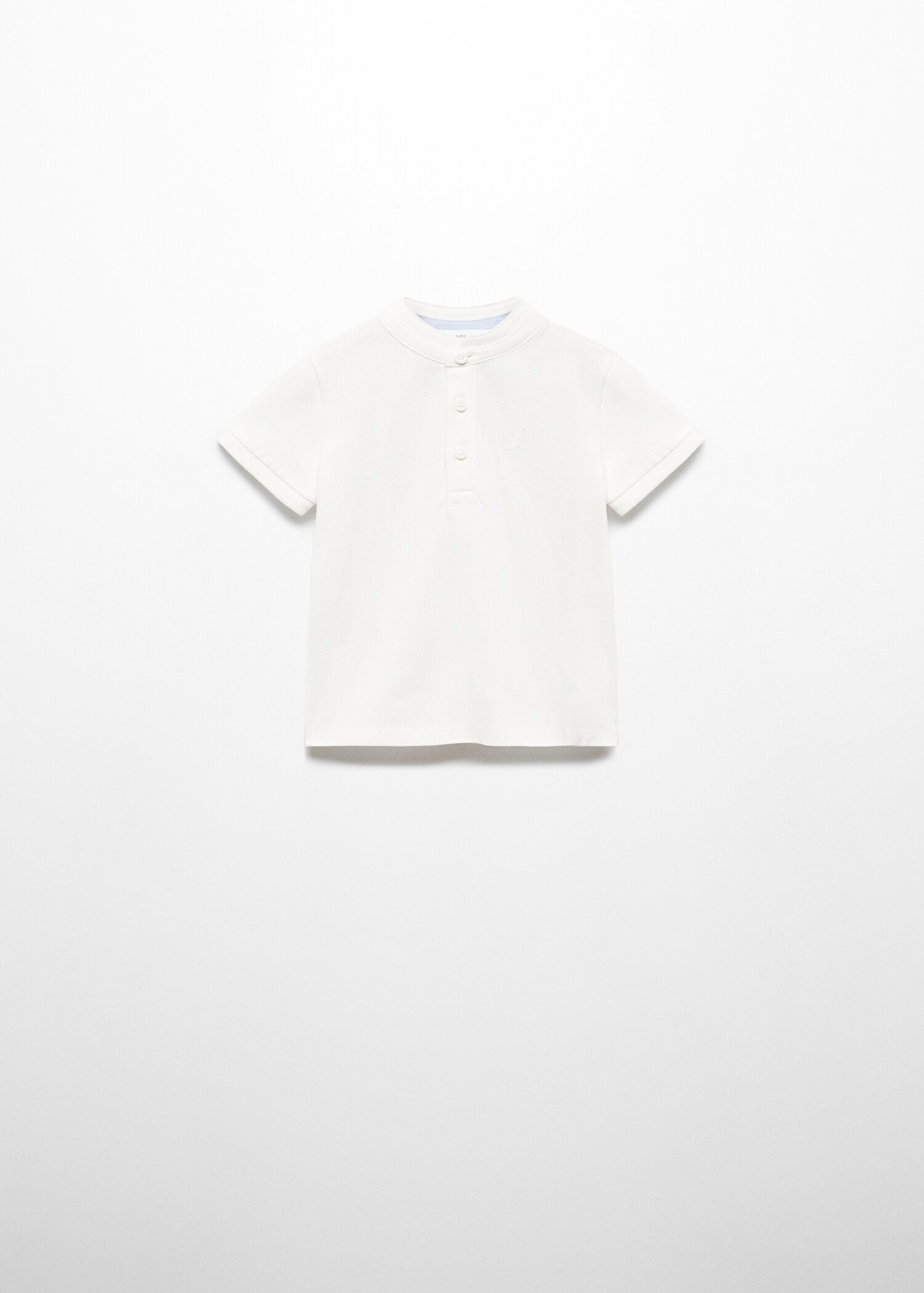 Baumwoll-Poloshirt mit Stehkragen - Artikel ohne Model