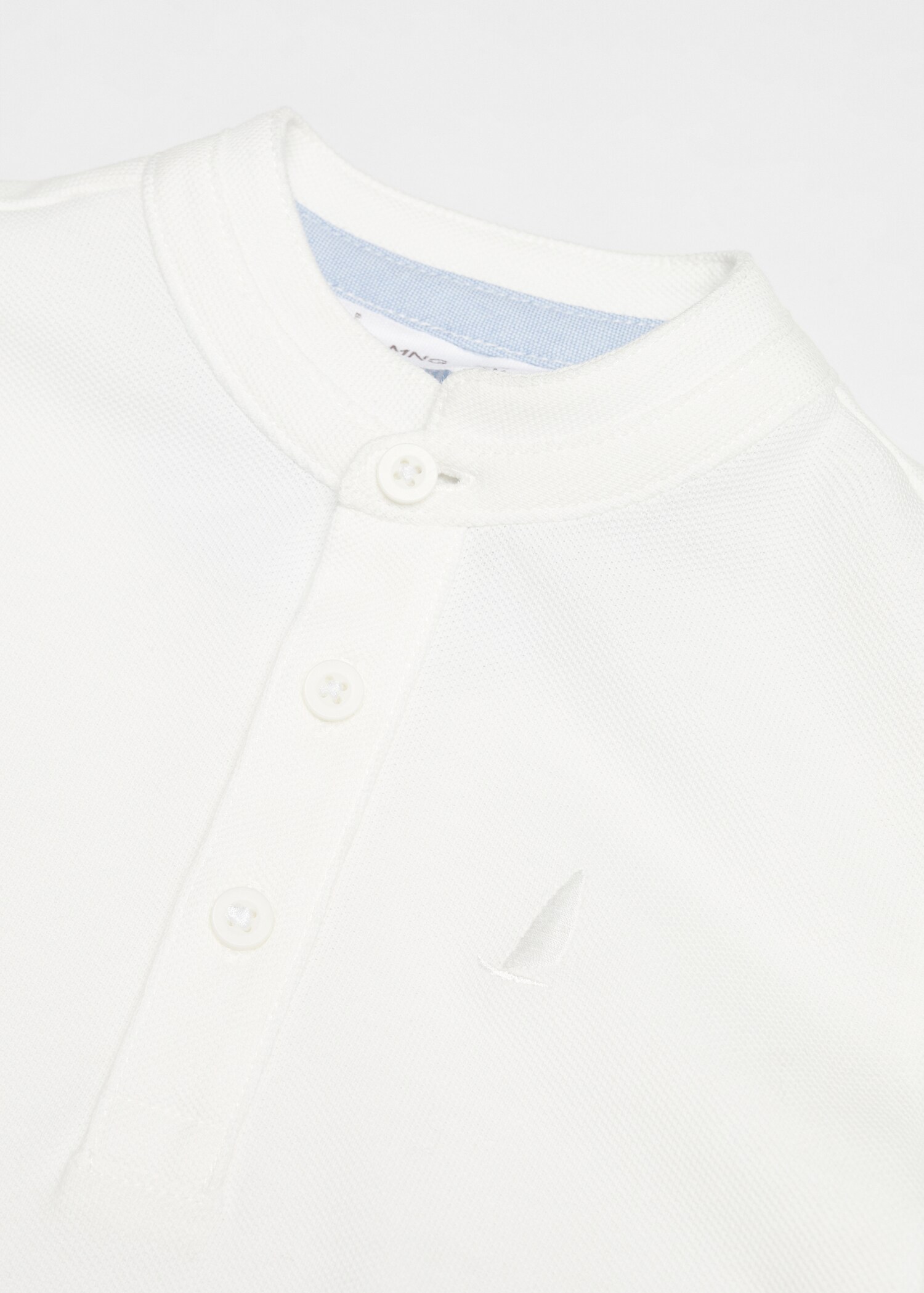 Baumwoll-Poloshirt mit Stehkragen - Detail des Artikels 0