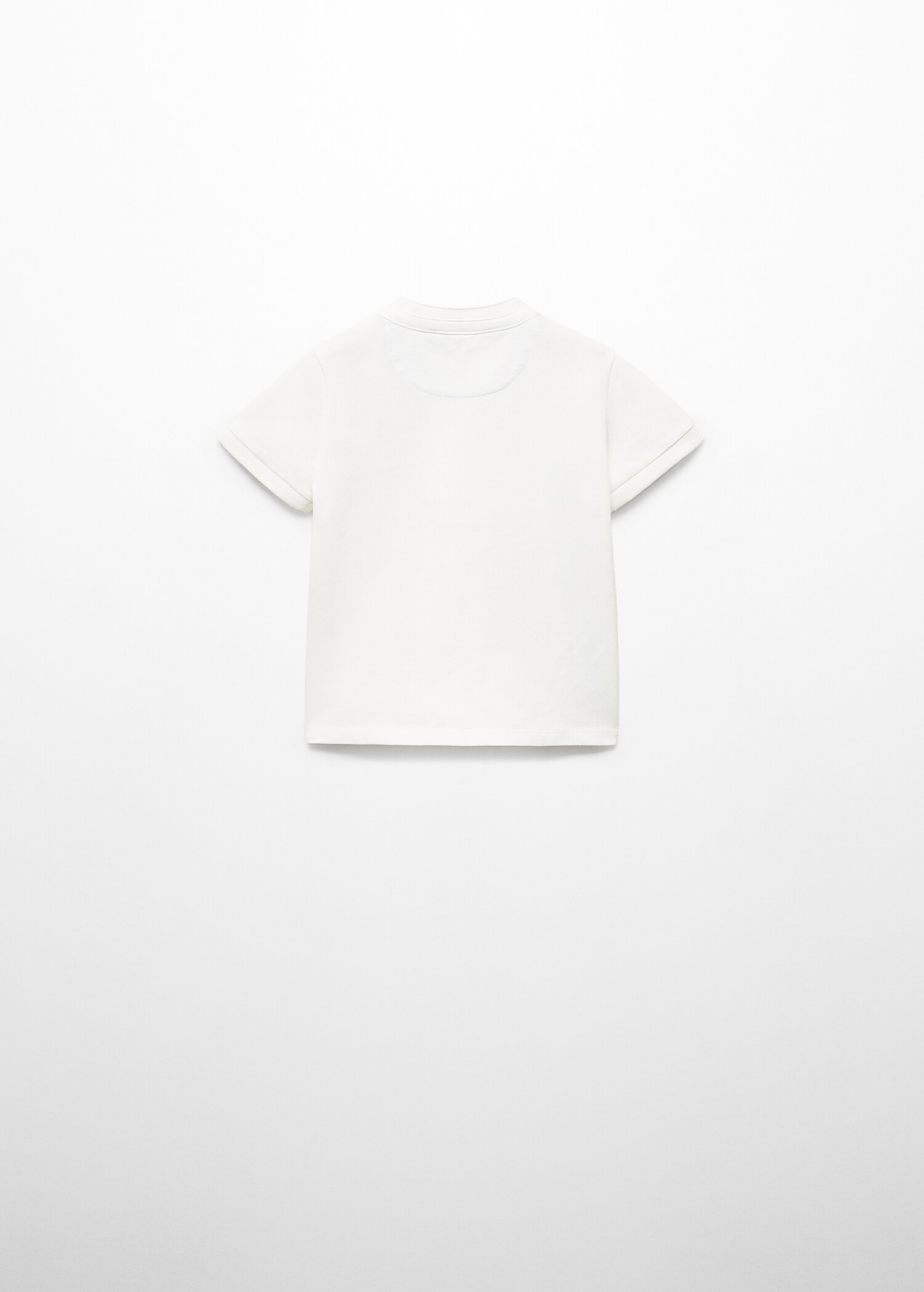 Baumwoll-Poloshirt mit Stehkragen - Rückseite des Artikels