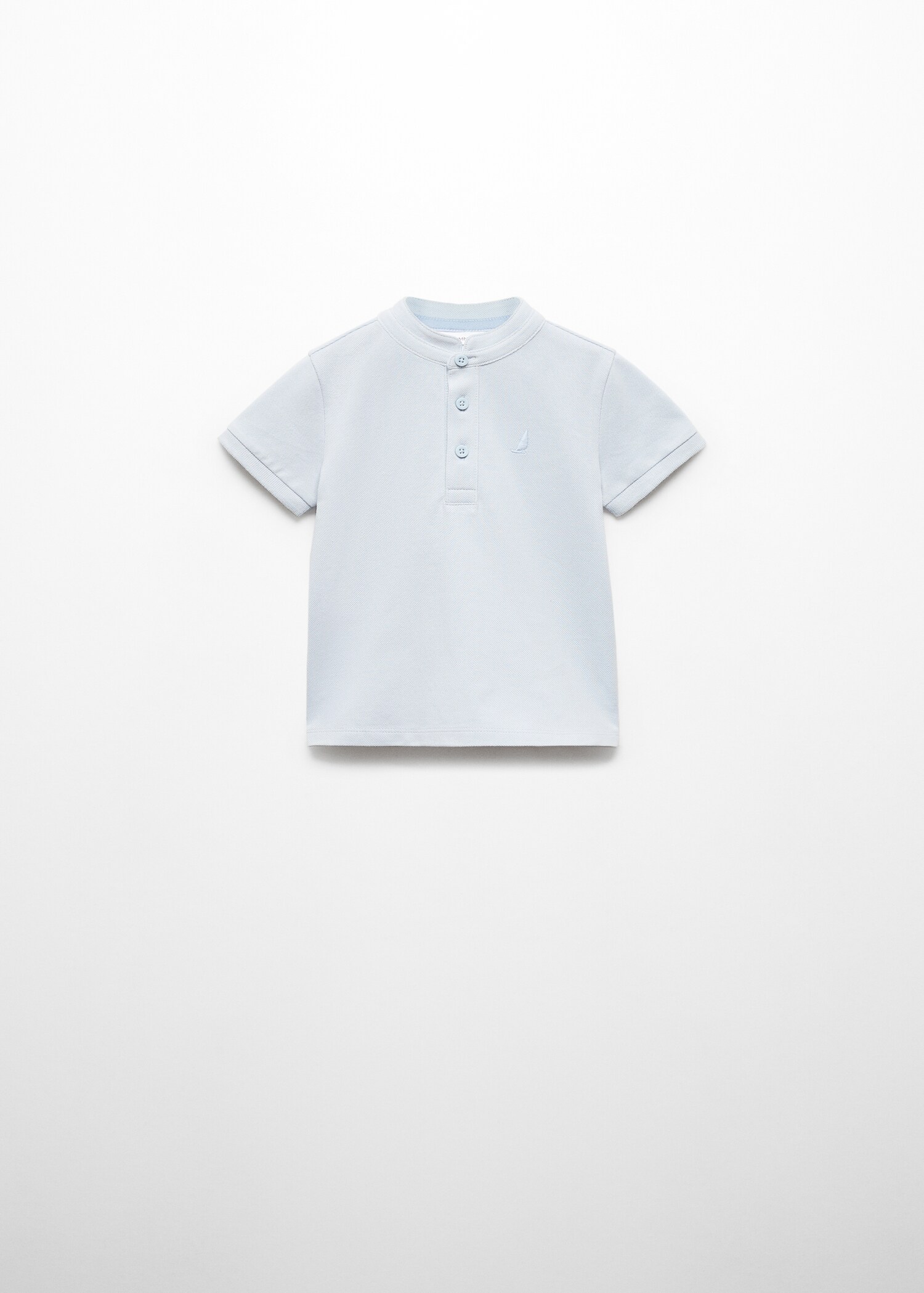 Baumwoll-Poloshirt mit Stehkragen - Artikel ohne Model
