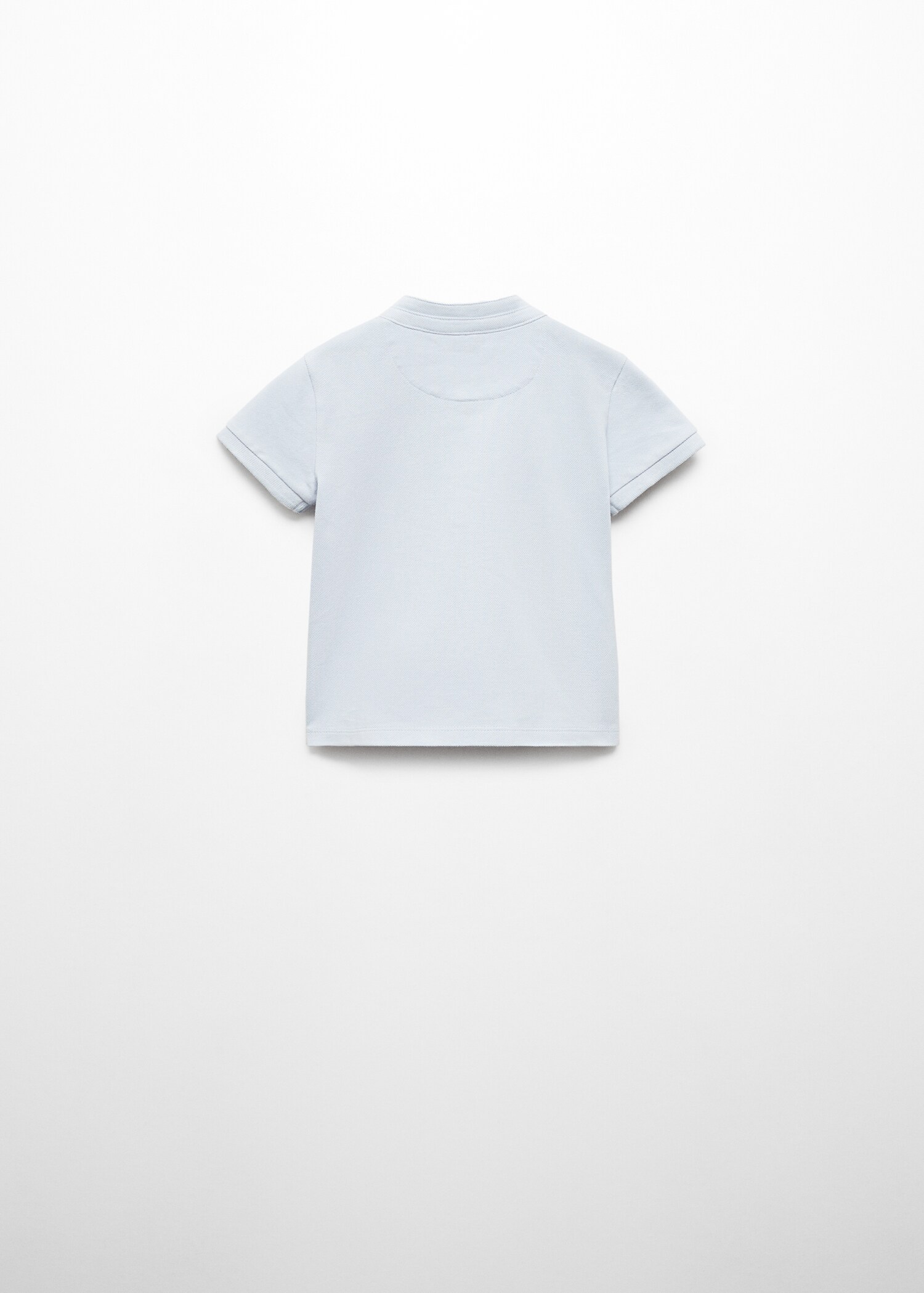 Baumwoll-Poloshirt mit Stehkragen - Rückseite des Artikels