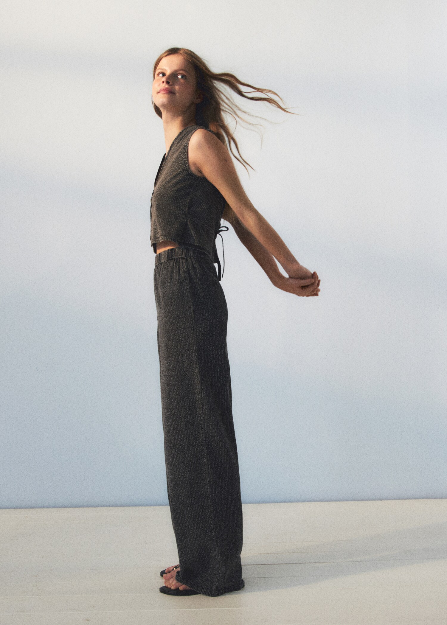 Pantalon wideleg texturé - Détail de l'article 5