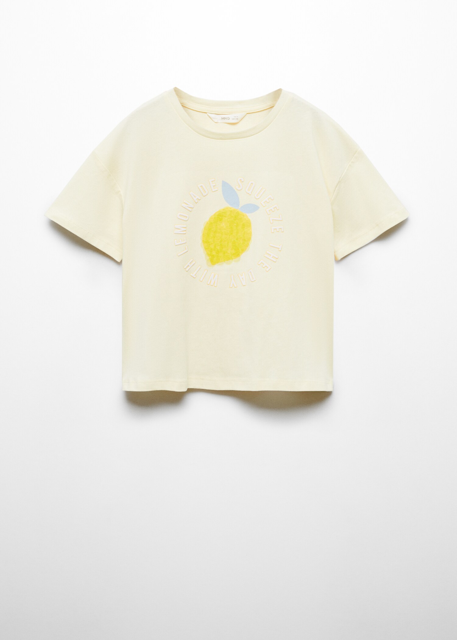 Tryckt bomull-blandning t-shirt - Artikel utan modell