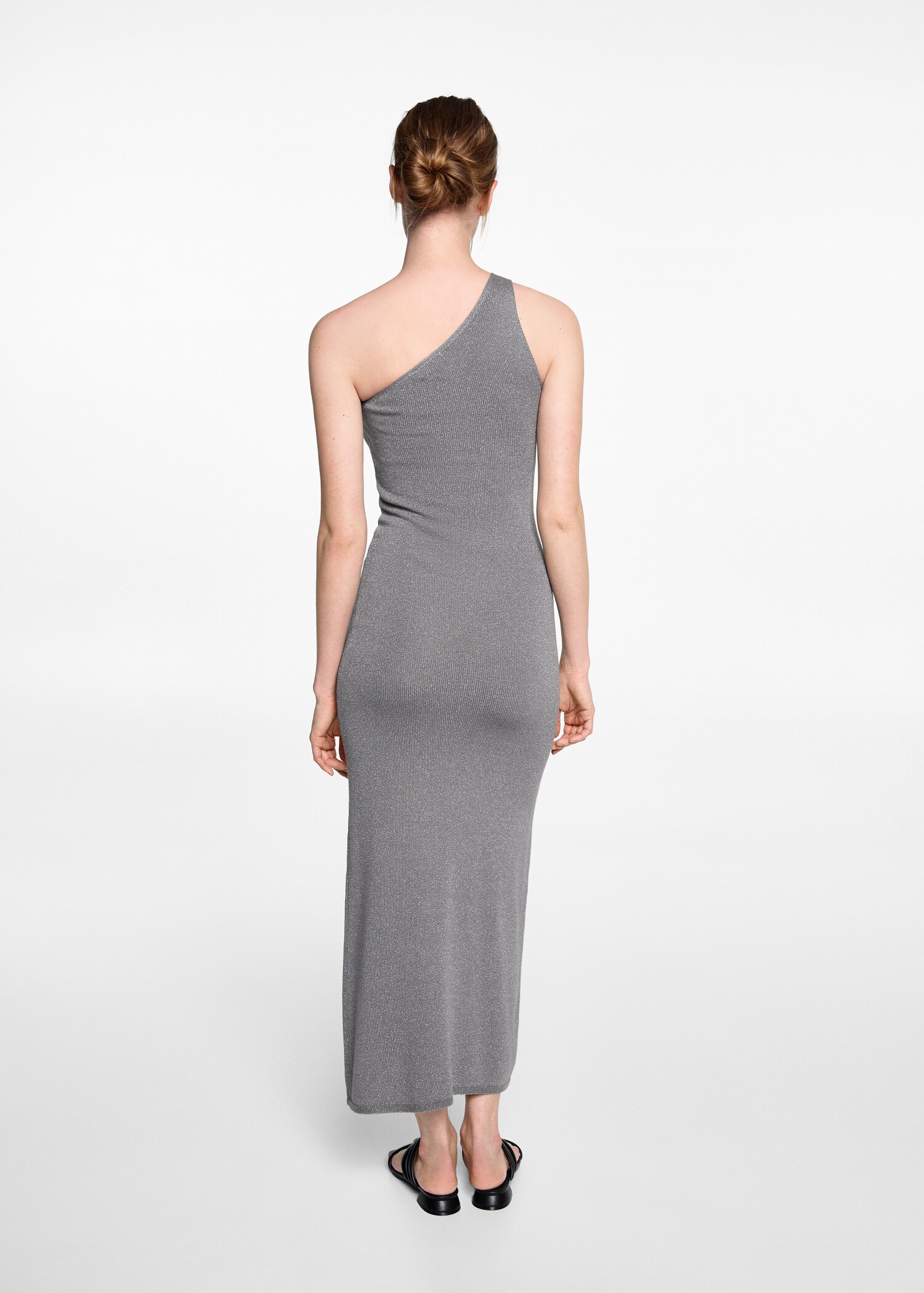 Asymmetrical lurex dress - Reverse of the article