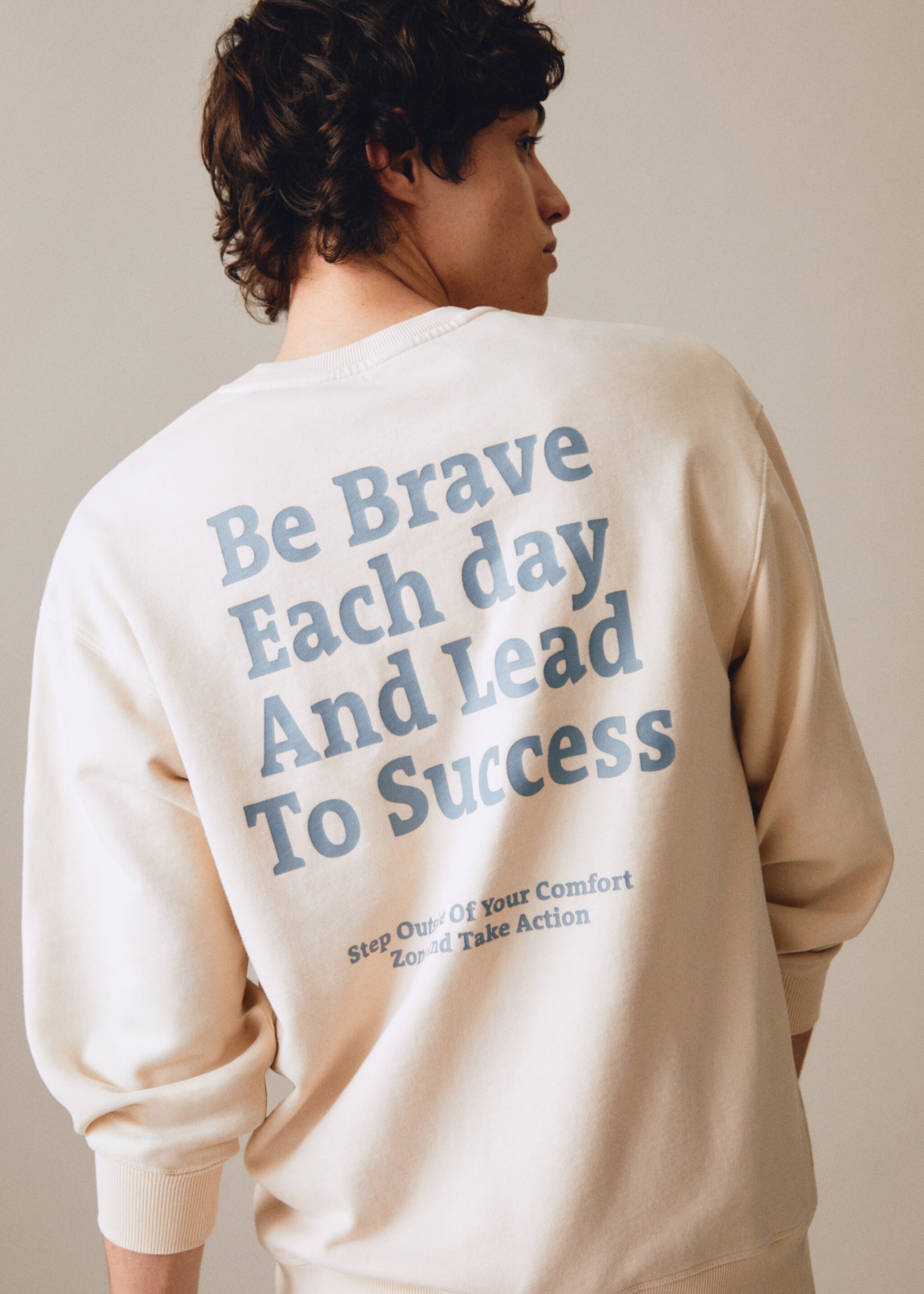Sweat-shirt message unisexe - Détail de l'article 5, Bleu marine foncé. Ref: 67025155-00.
