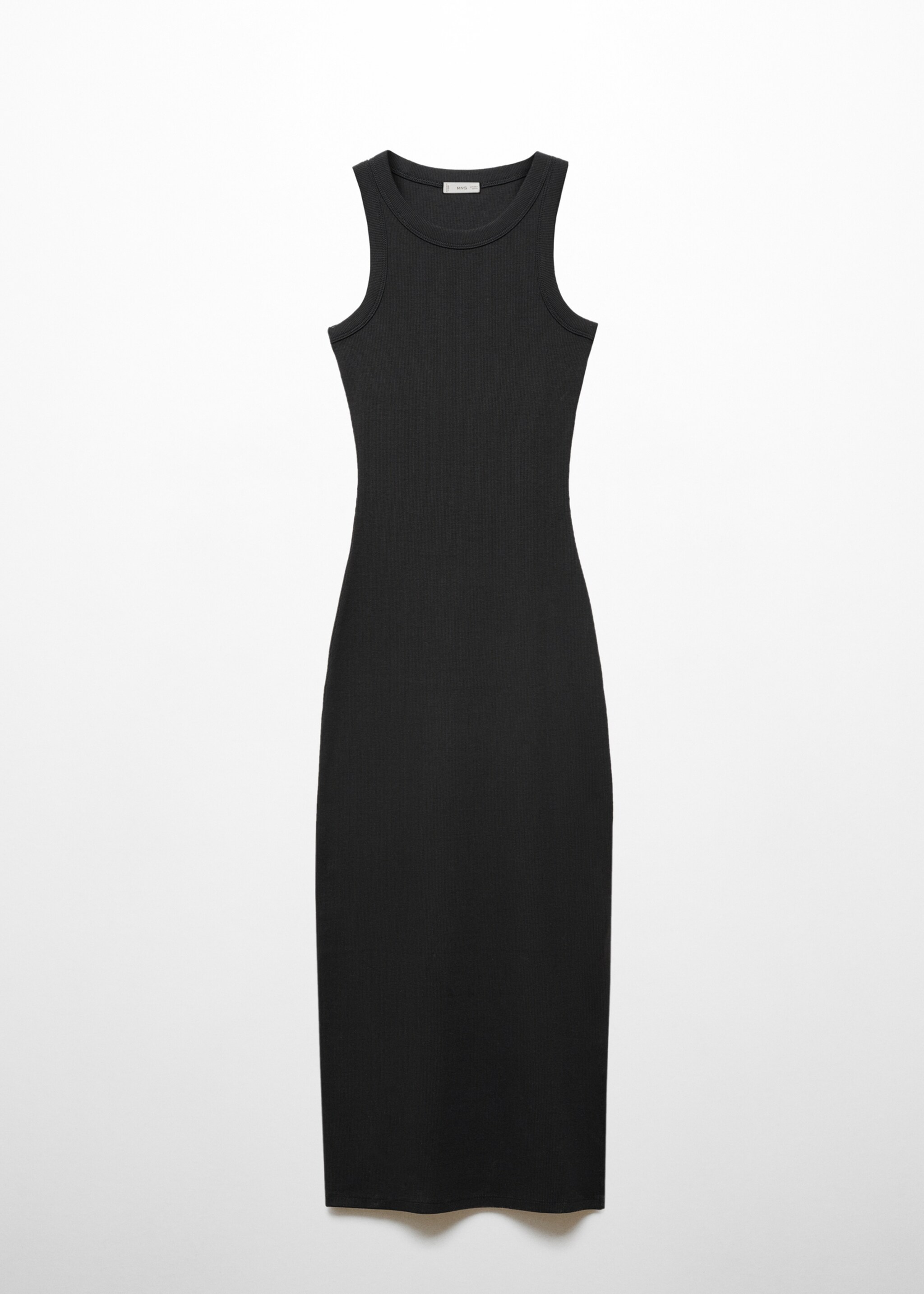 Fitted midi-dress - Article without model, Black. Ref: 67025156-00.