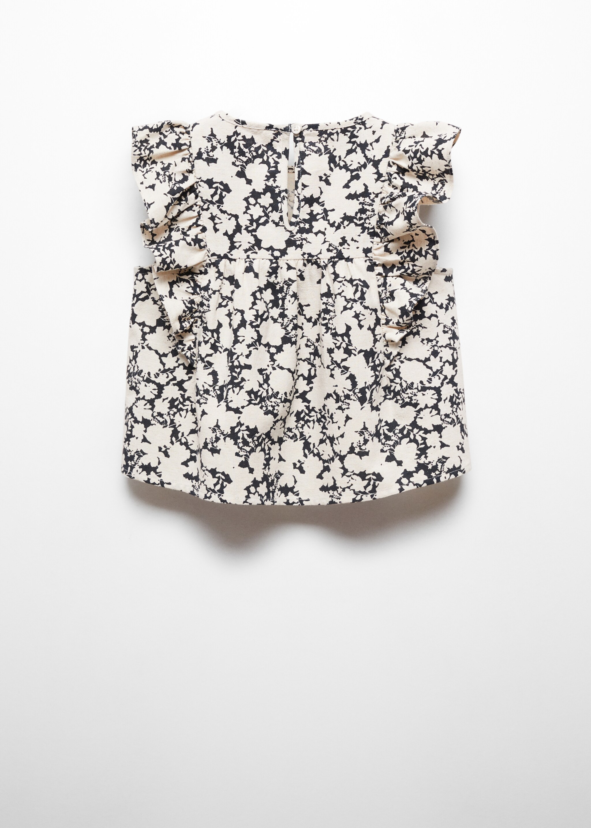 Linen-blend ruffled blouse - Reverse of the article