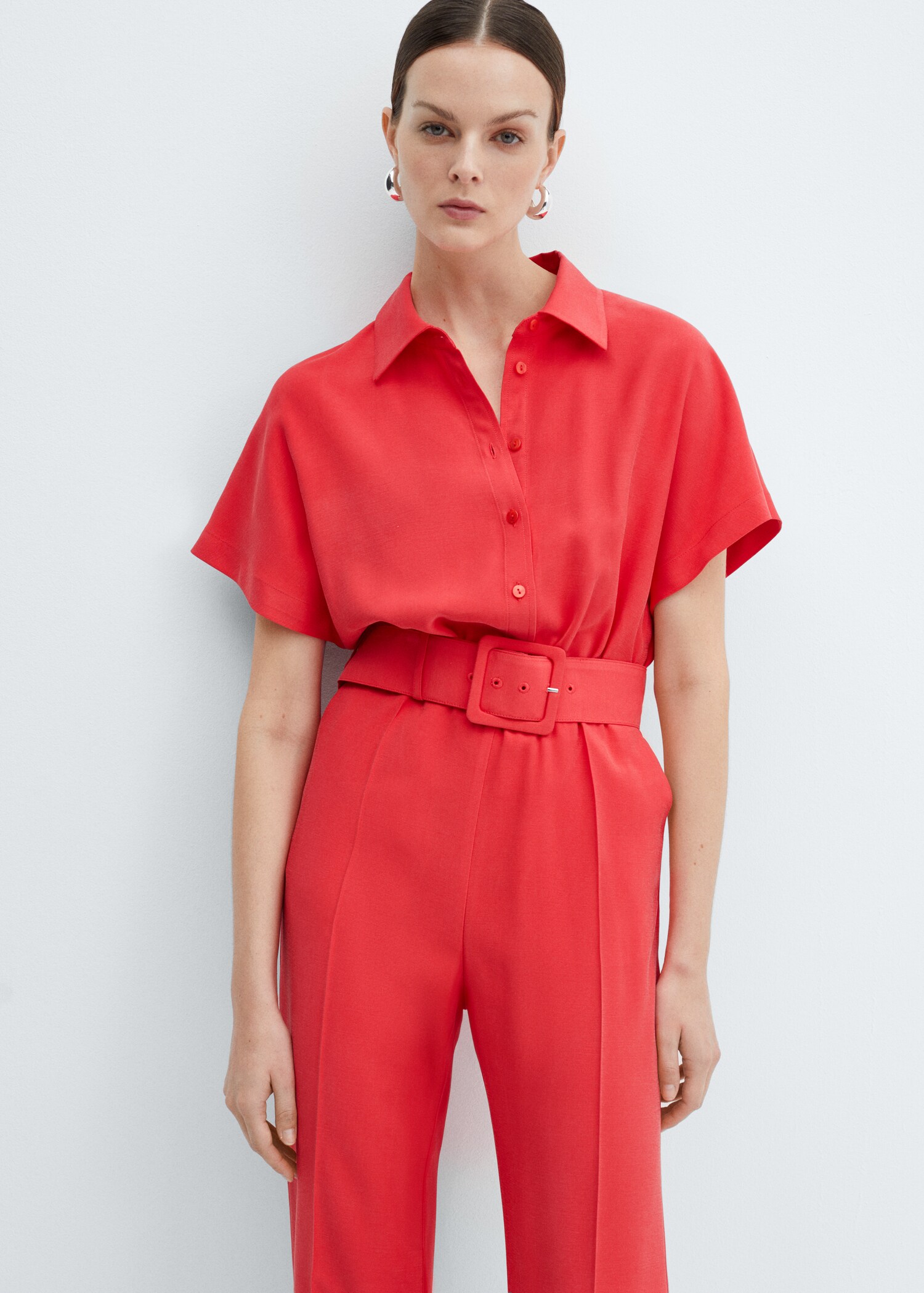 Belt long jumpsuit - Medium plane