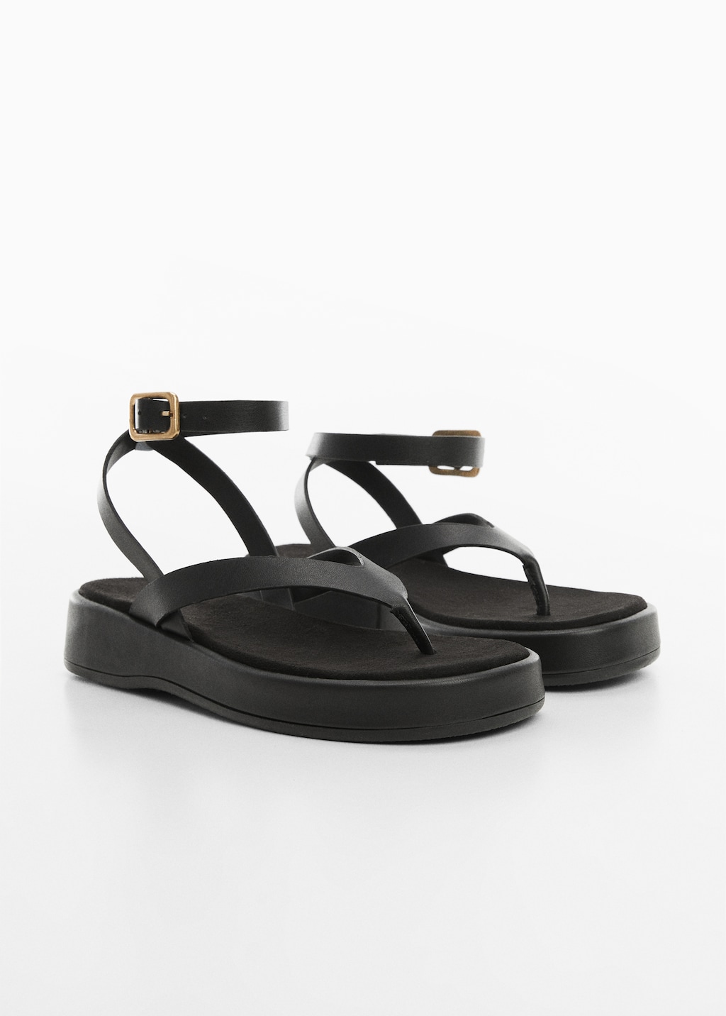 Stradivarius Sandalias Tacon Tiras Atadas Sandalias Planas Zalando