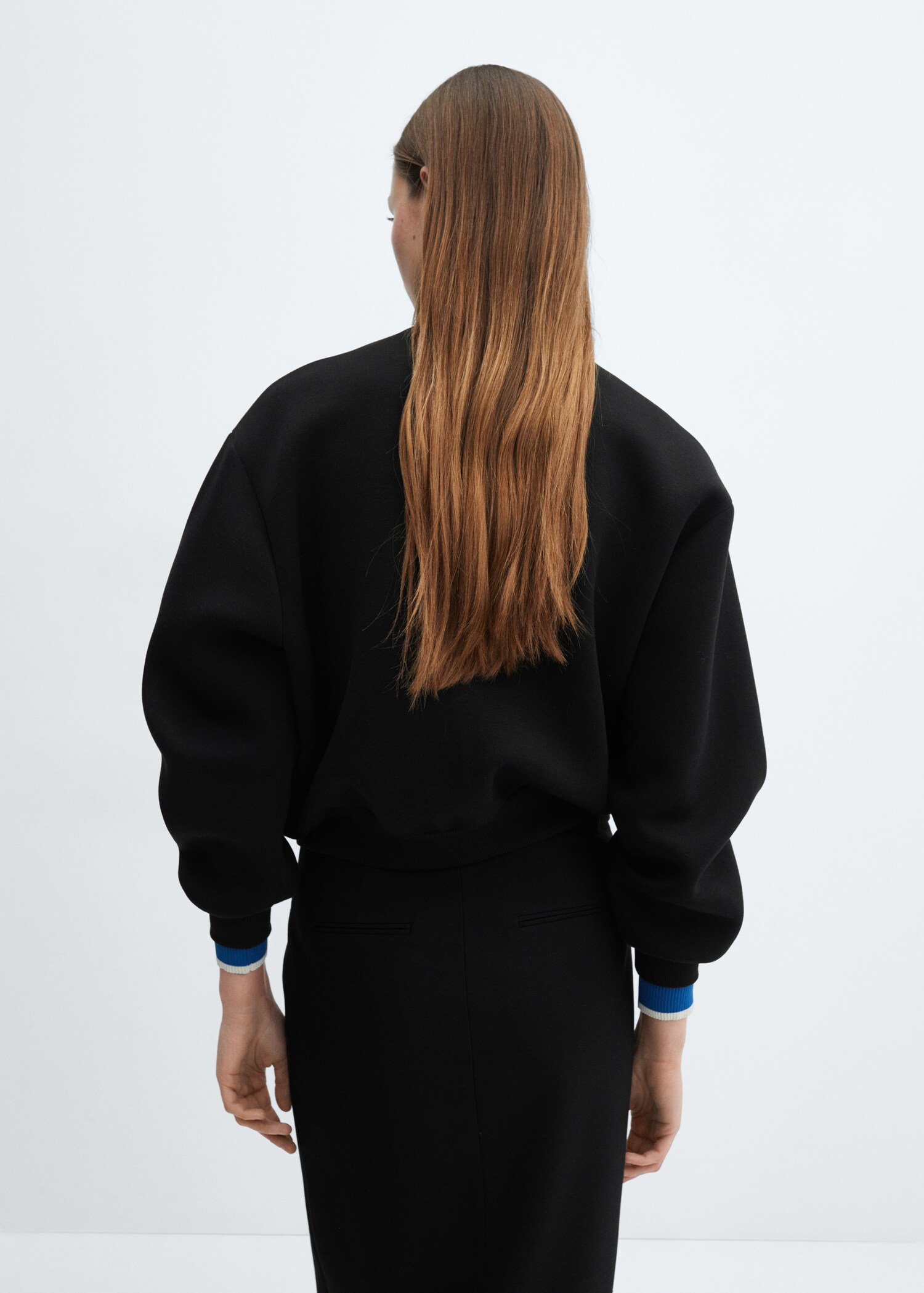 Bomber jacket with zip - Reverse of the article
