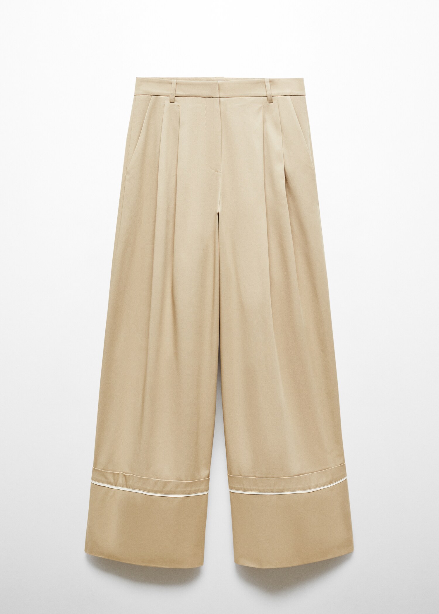 Cotton pleated trousers - Article without model