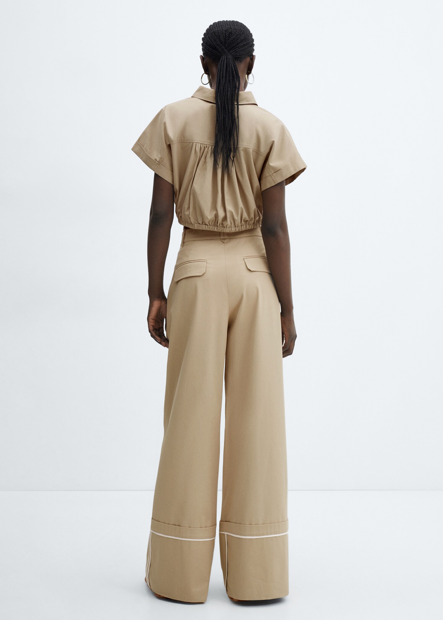 Cotton pleated trousers - Reverse of the article