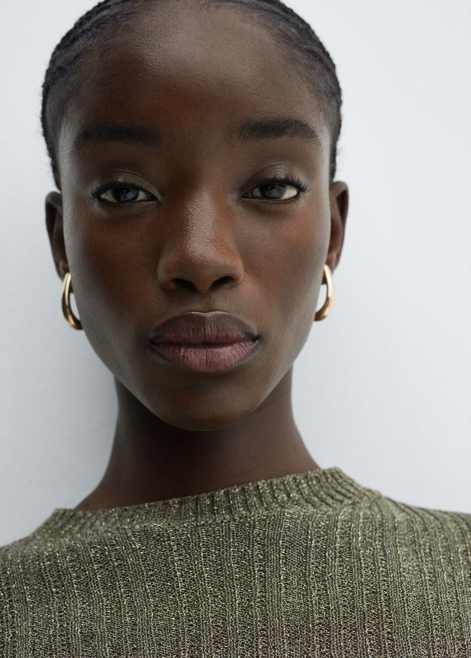 Lurex sweater with perkins neck - Details of the article 1