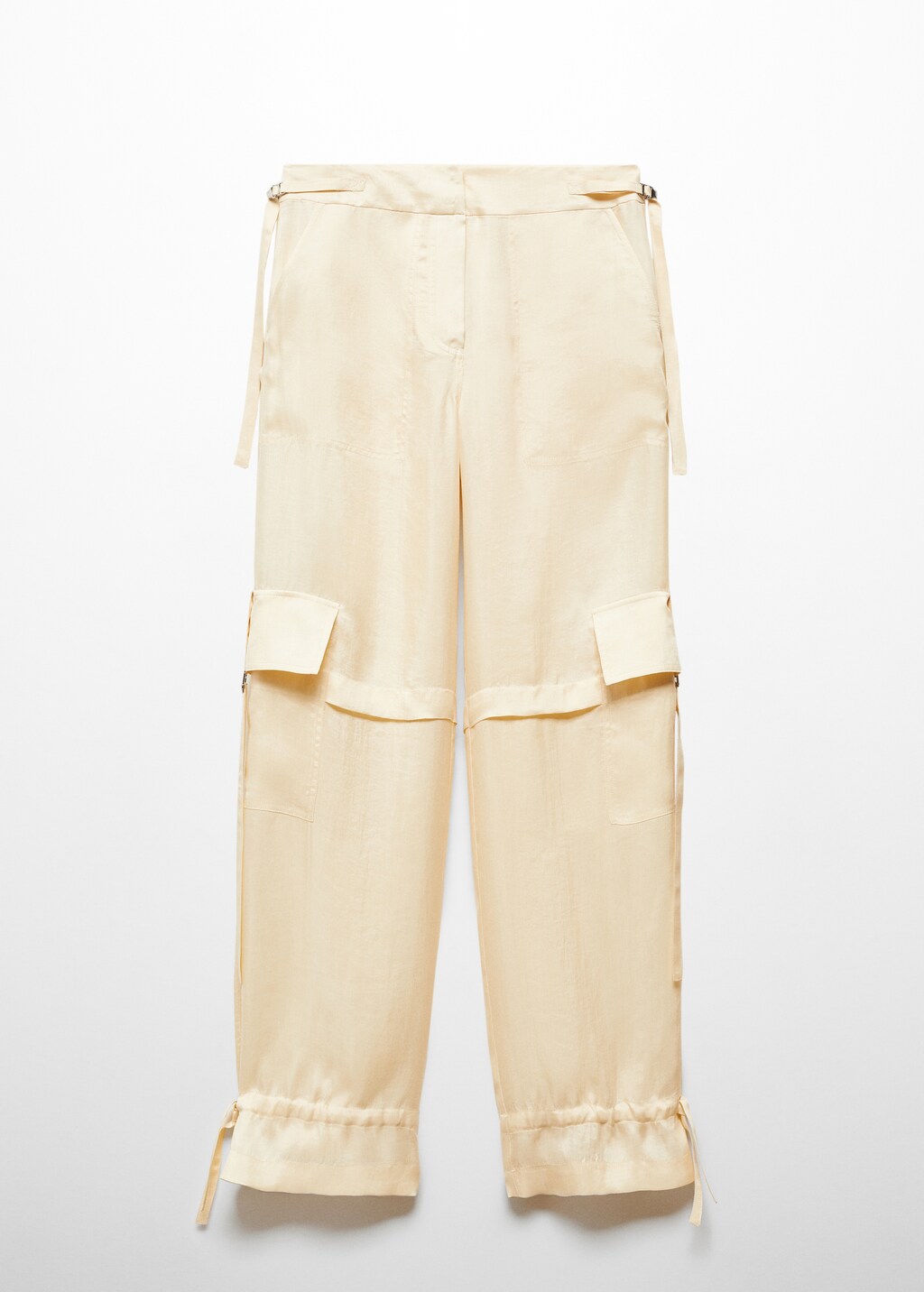 パンツ Taupe Lyocell Cargo Pants Lyocell cargo pants - Women | MANGO OUTLET USA