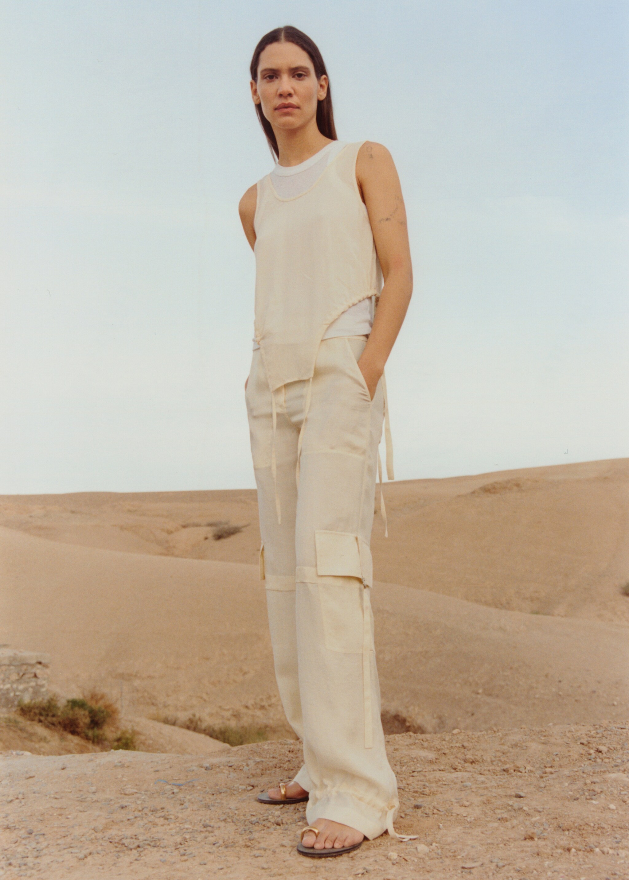 Lyocell cargo trousers - Details of the article 7