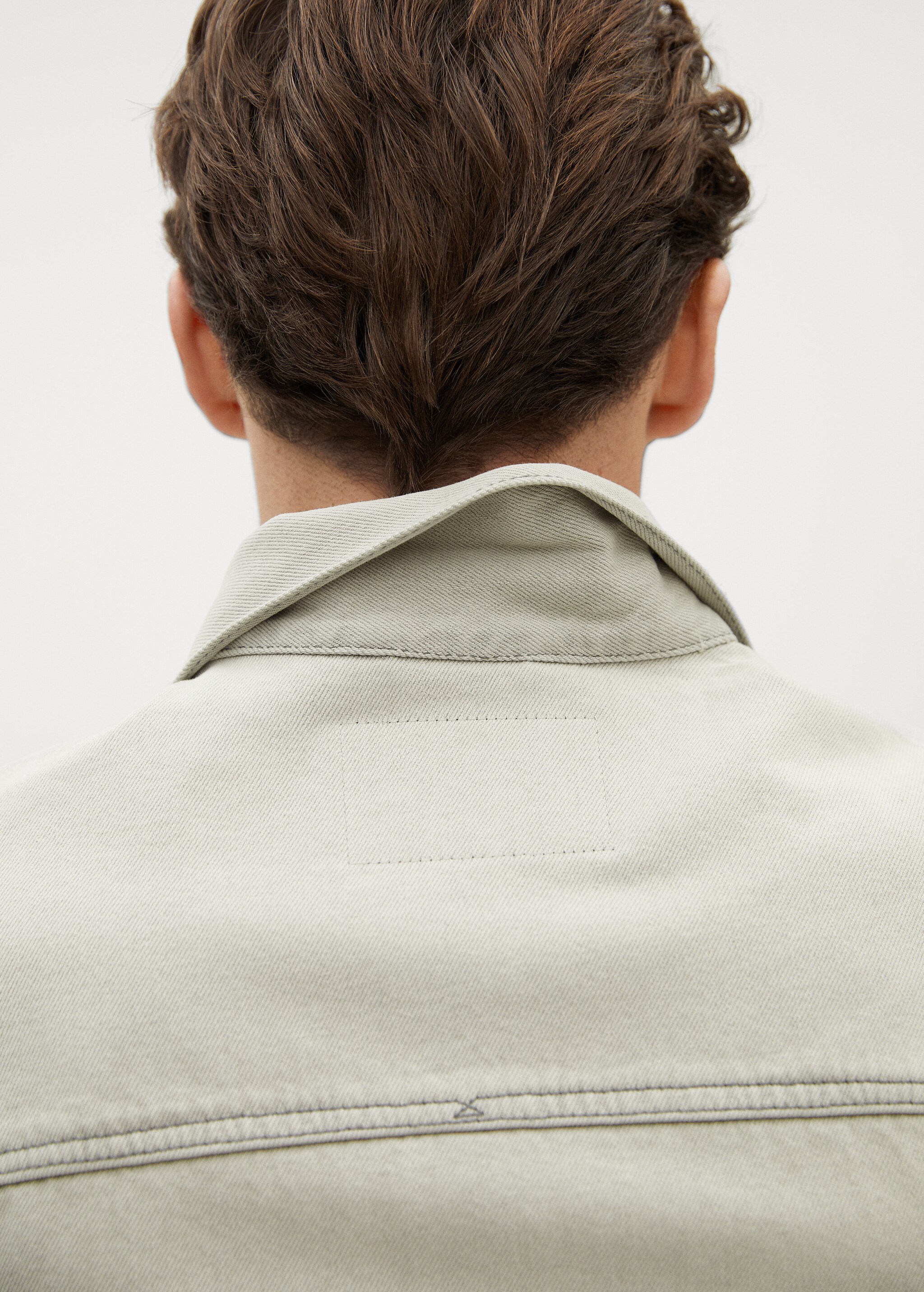 Cazadora denim lavado gris  claro  - Detalle del artículo 4