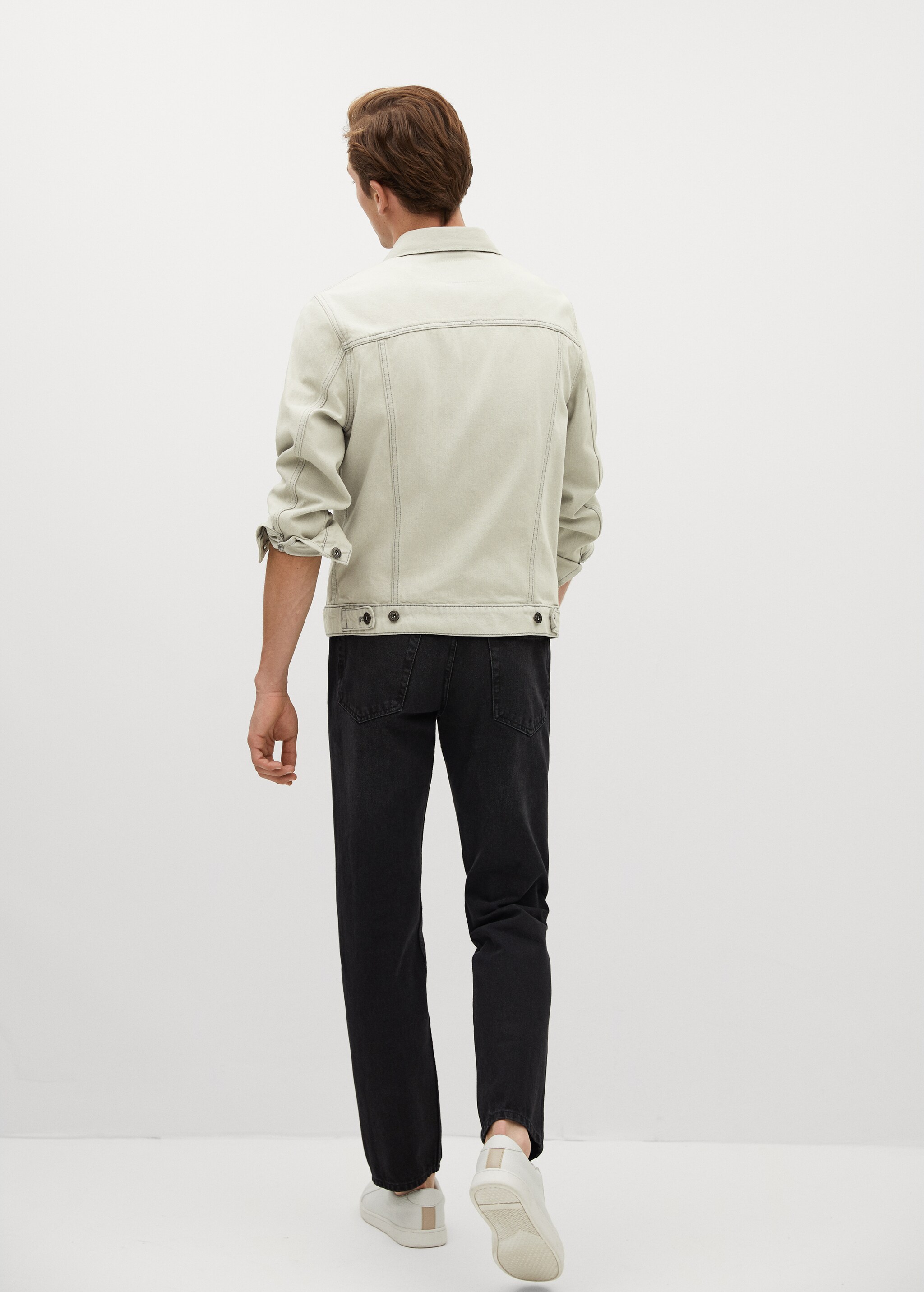 Cazadora denim lavado gris  claro  - Reverso del artículo