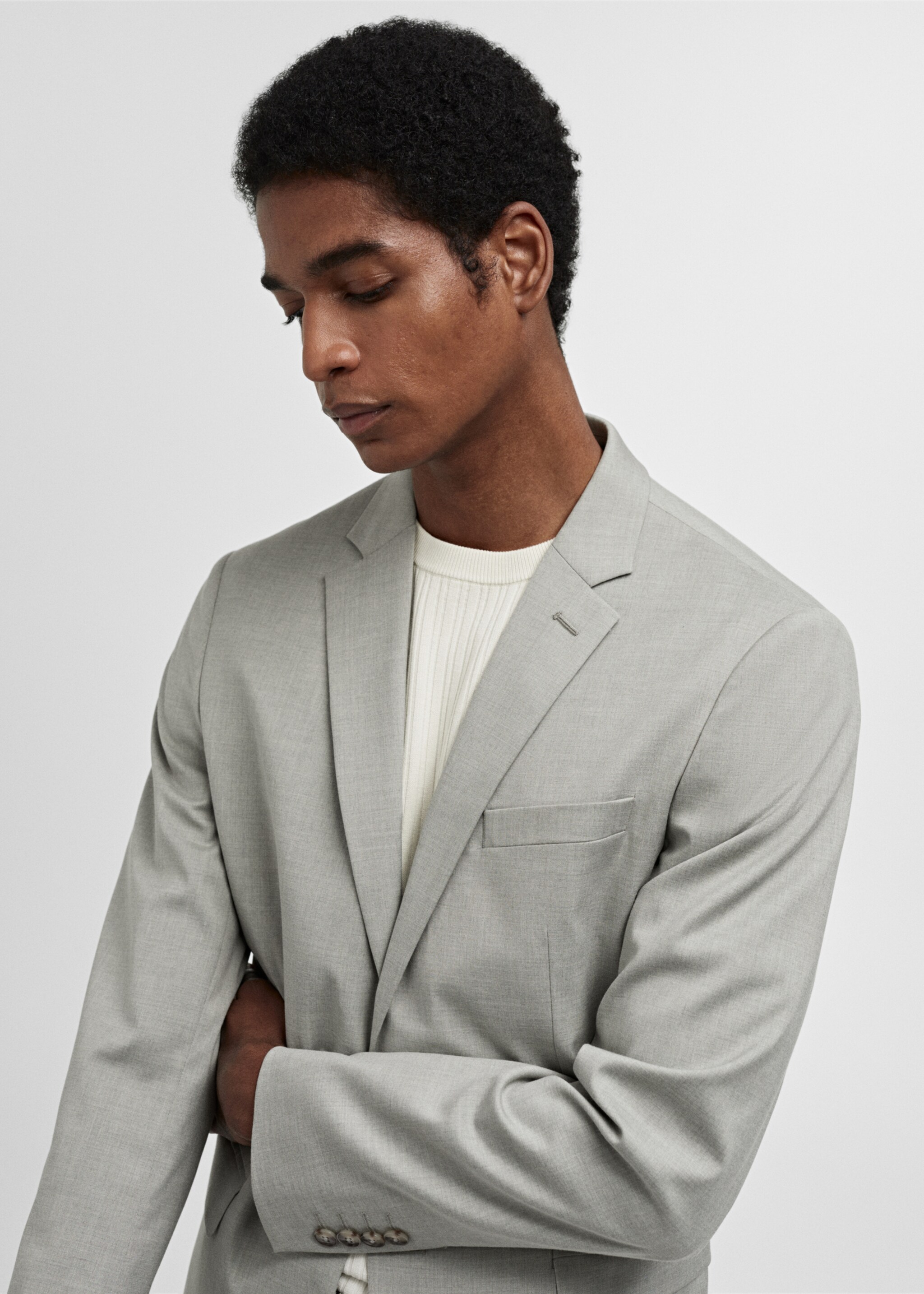 Oblekové sako super slim fit ze strečové látky - Detail zboží 1
