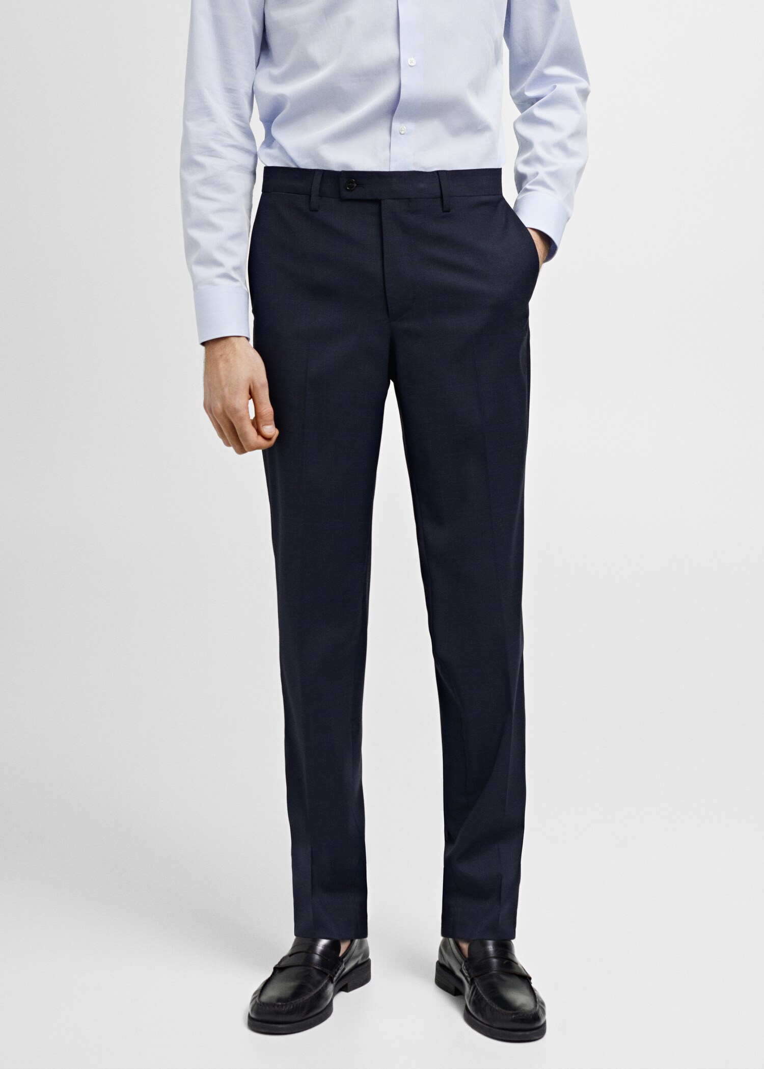Slim Fit-Anzughose aus Comfort-Stretch-Gewebe - Mittlere Ansicht