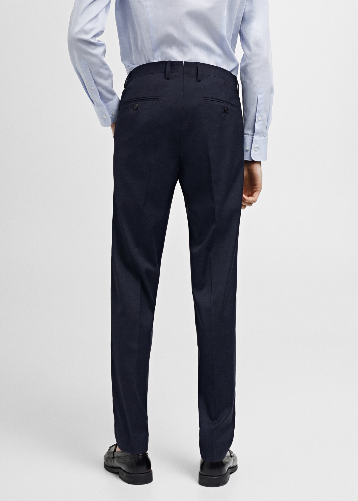 Slim Fit-Anzughose aus Comfort-Stretch-Gewebe - Rückseite des Artikels