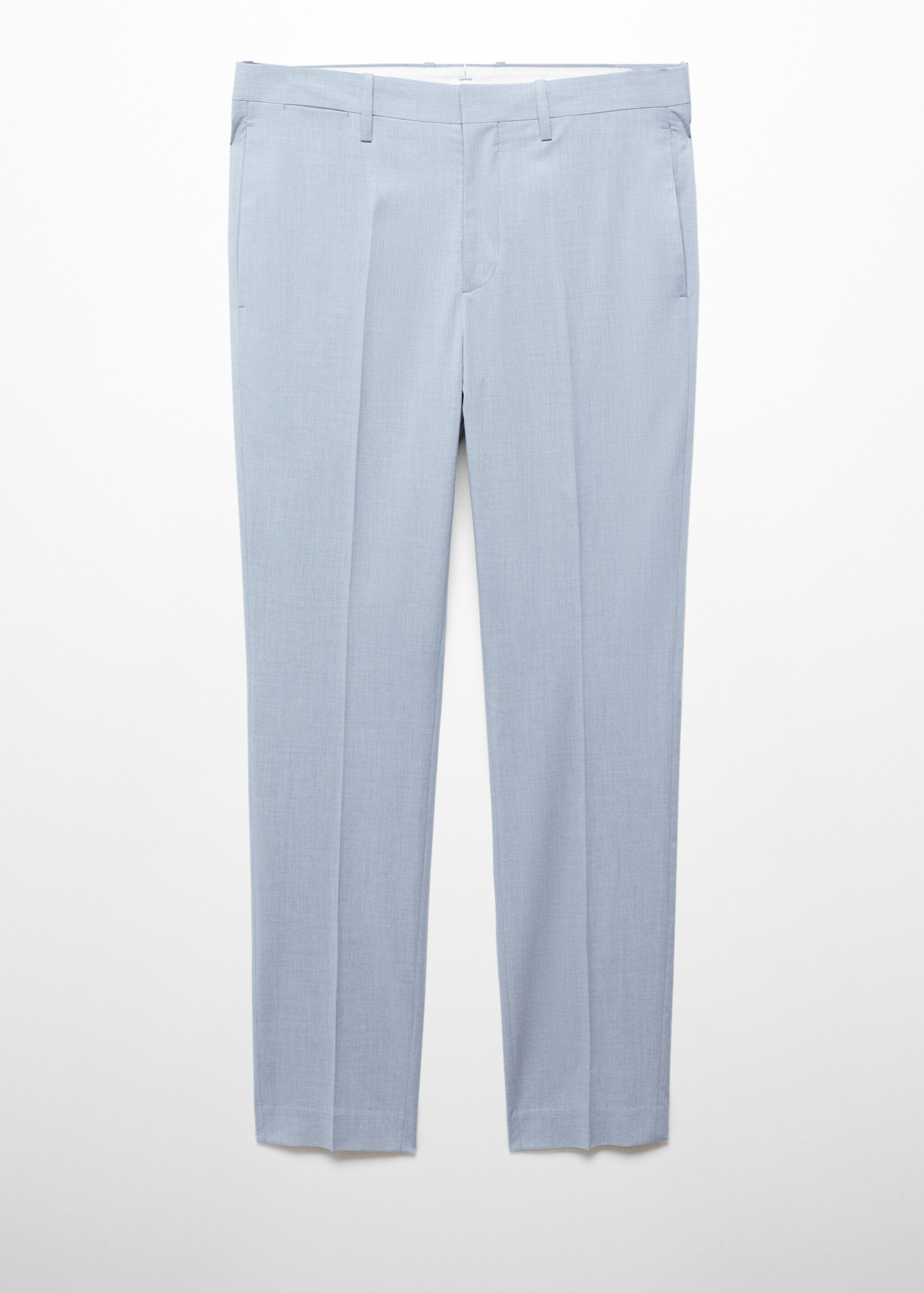 Stretch fabric super slim-fit suit trousers - Article without model, Sky Blue. Ref: 67025985-00.