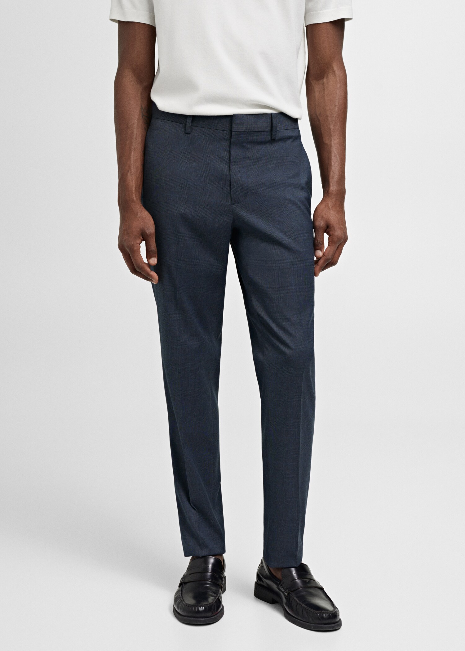 Super Slim Fit-Anzughose aus Stretchstoff - Mittlere Ansicht