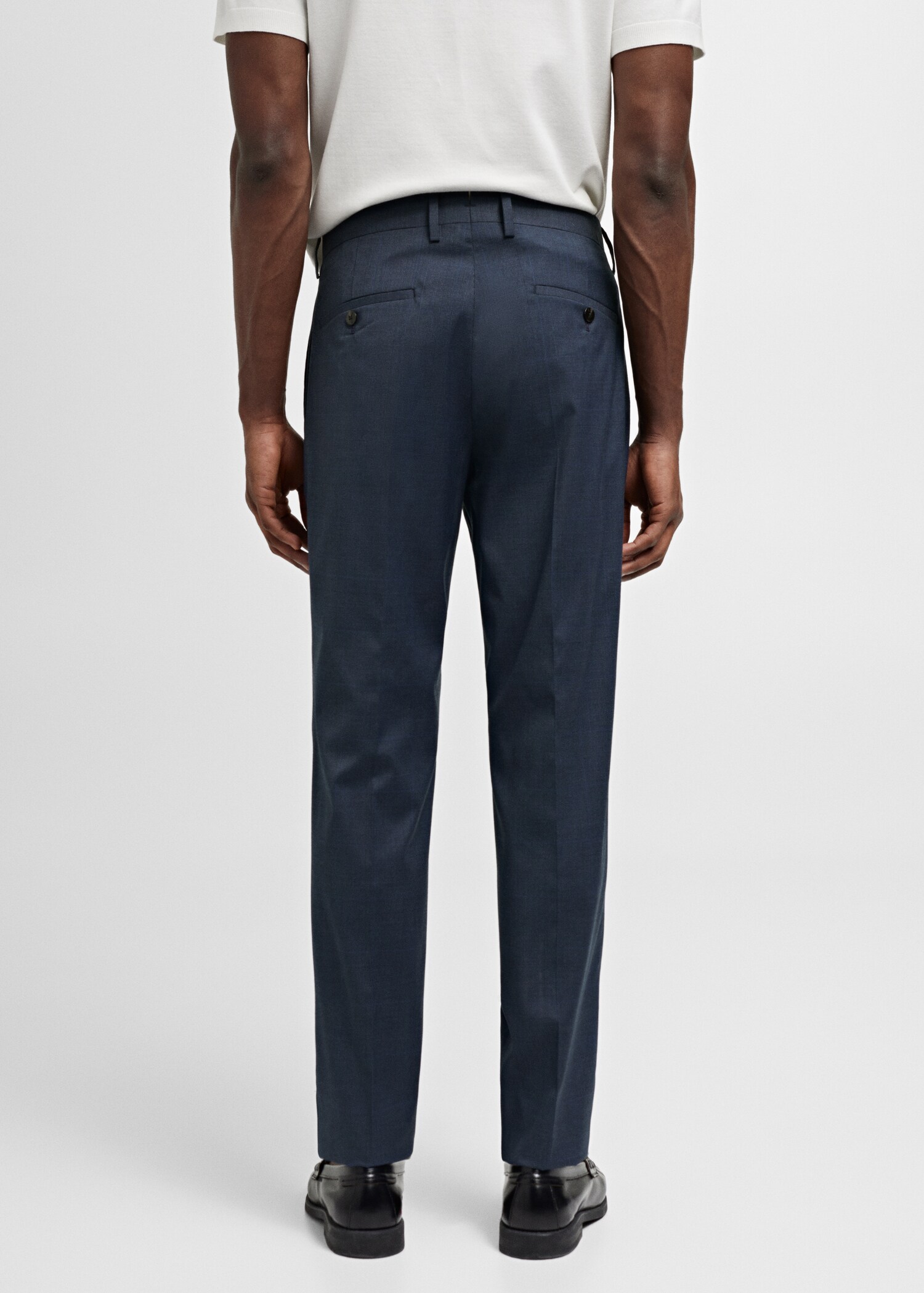 Super Slim Fit-Anzughose aus Stretchstoff - Rückseite des Artikels