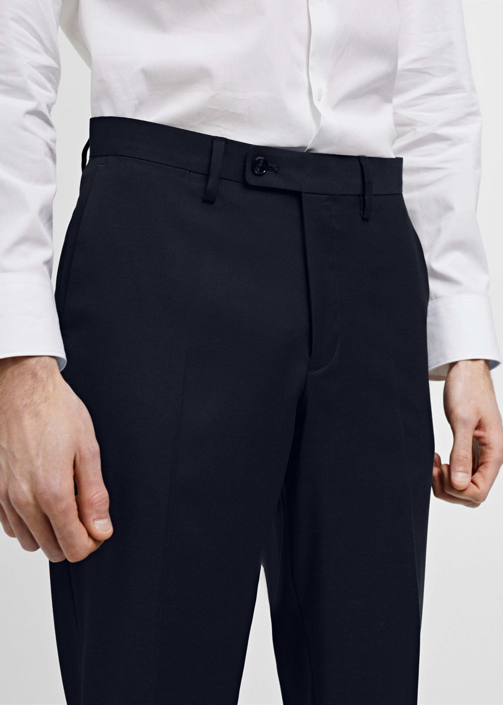 Slim fit suit trousers - Details of the article 1