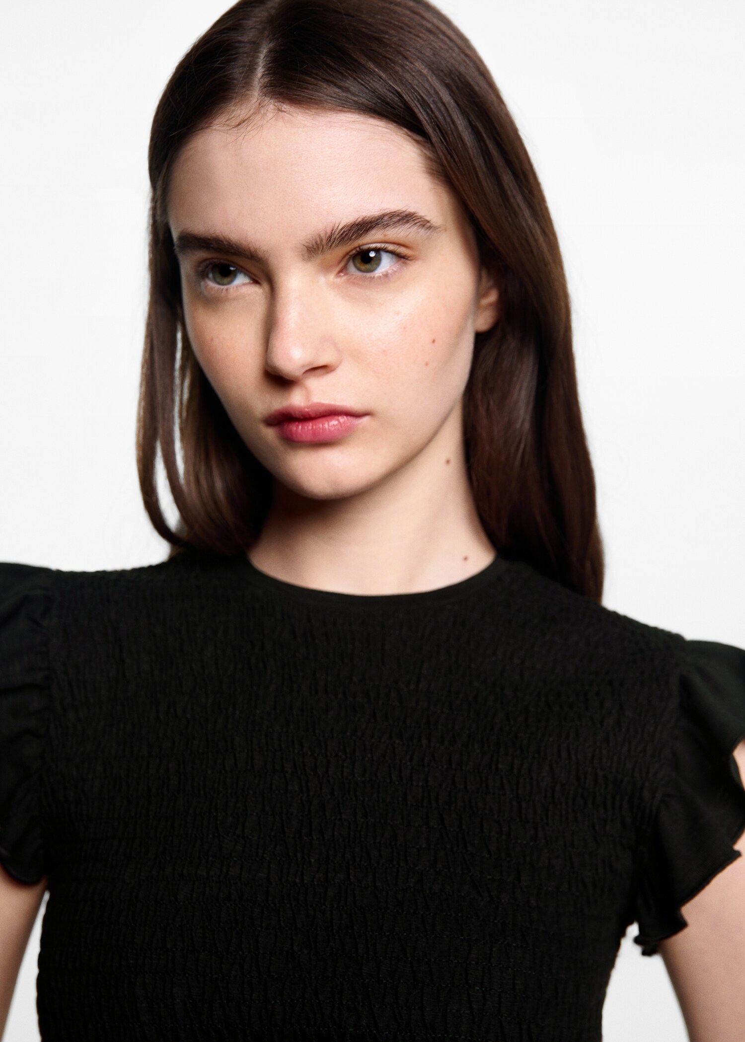 Ruffles ruched T-shirt - Details of the article 1
