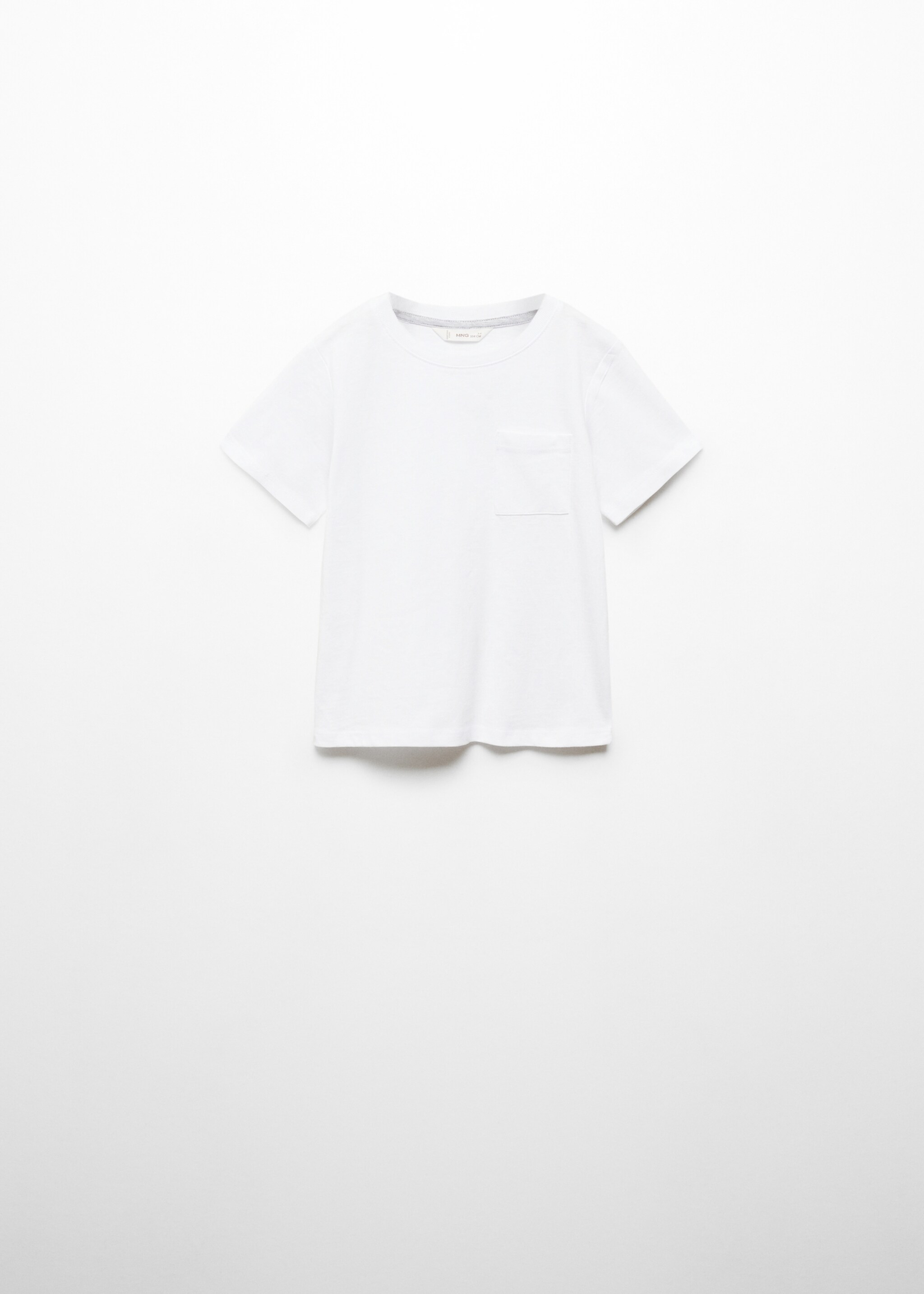 Essential cotton-blend T-shirt - Article without model, White. Ref: 67025998-00.
