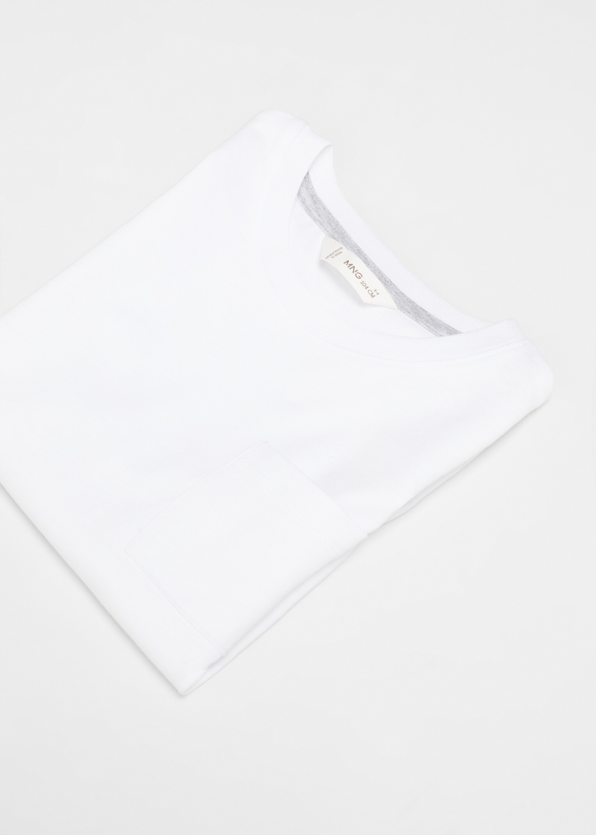Essential cotton-blend T-shirt - Details of the article 8, White. Ref: 67025998-00.
