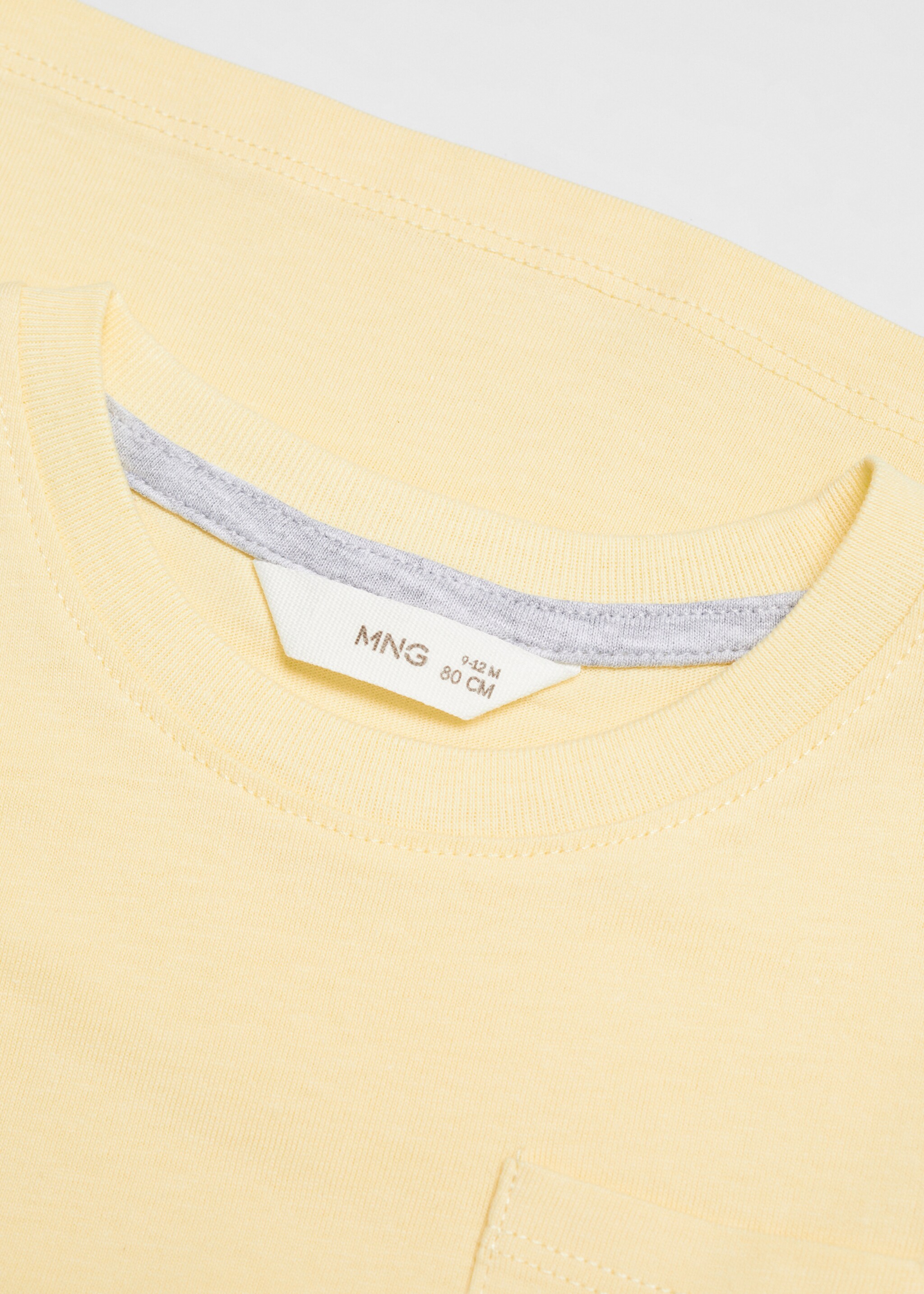 Essential cotton-blend T-shirt - Details of the article 0, Yellow. Ref: 67025998-00.